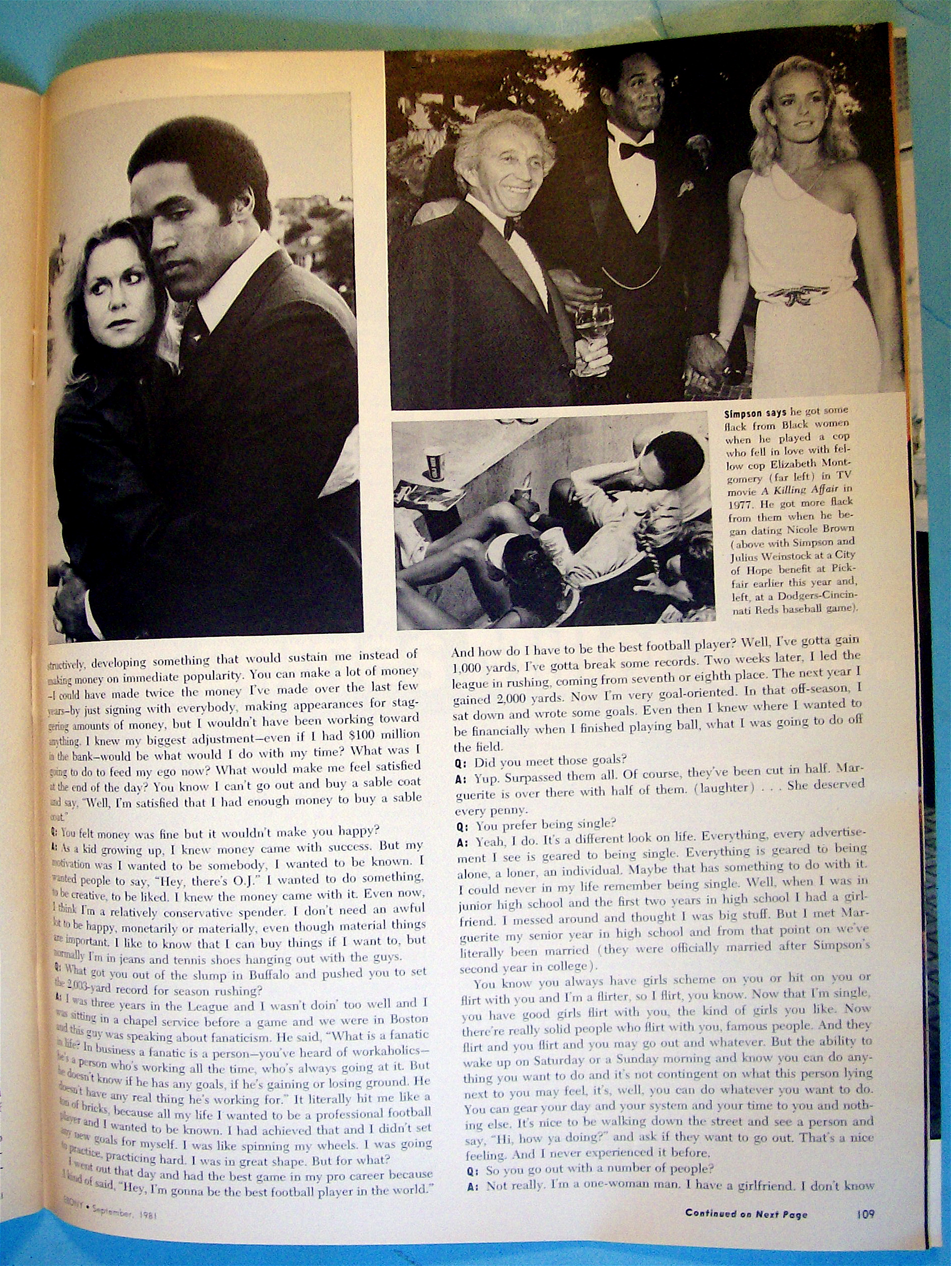 Ebony Magazine-September 1981-O. J. Simpson