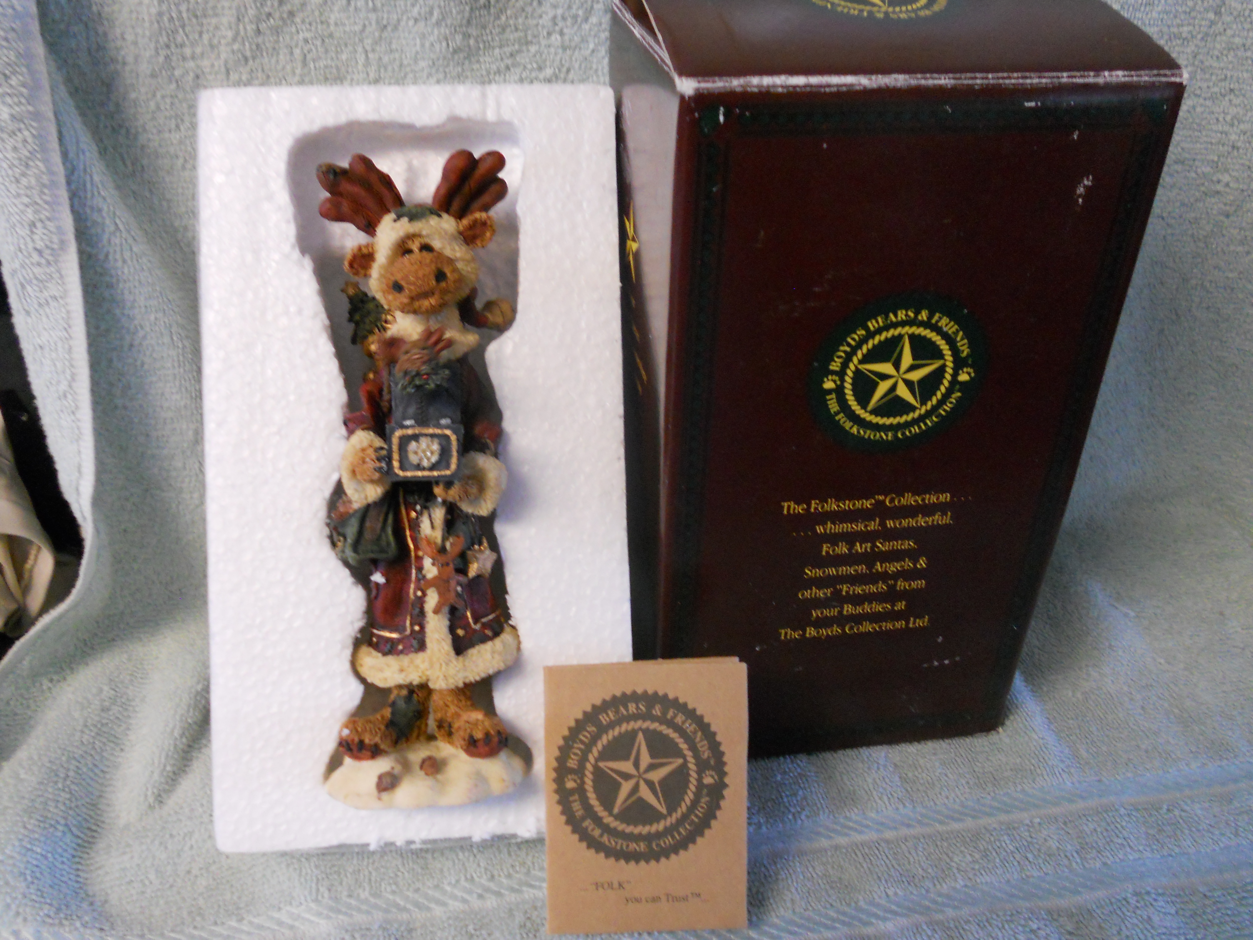 Boyds Folkstone Collection Montague Moose MIB