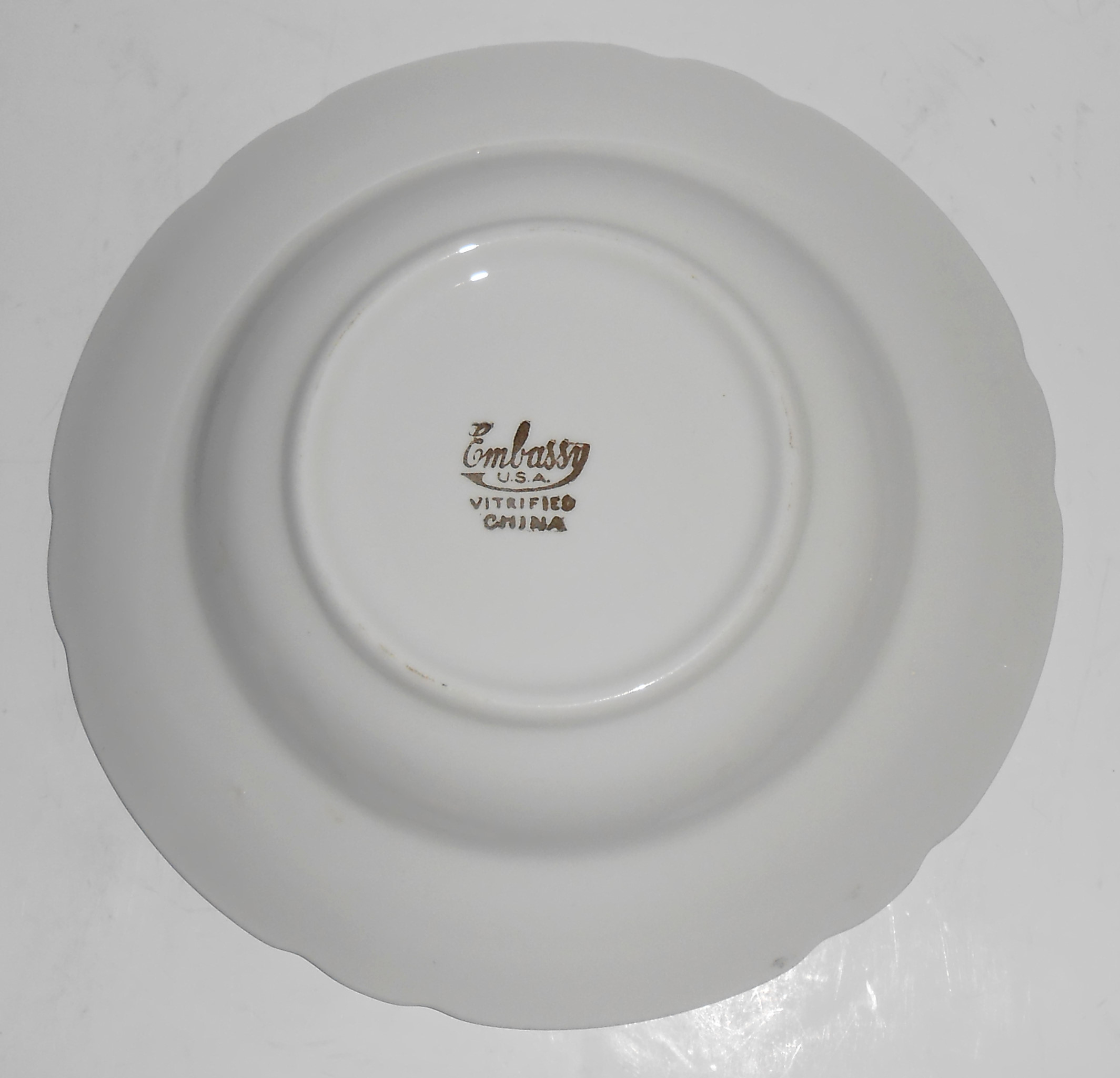 Embassy Porcelain China Gardenia Rimmed Soup Bowl Mint