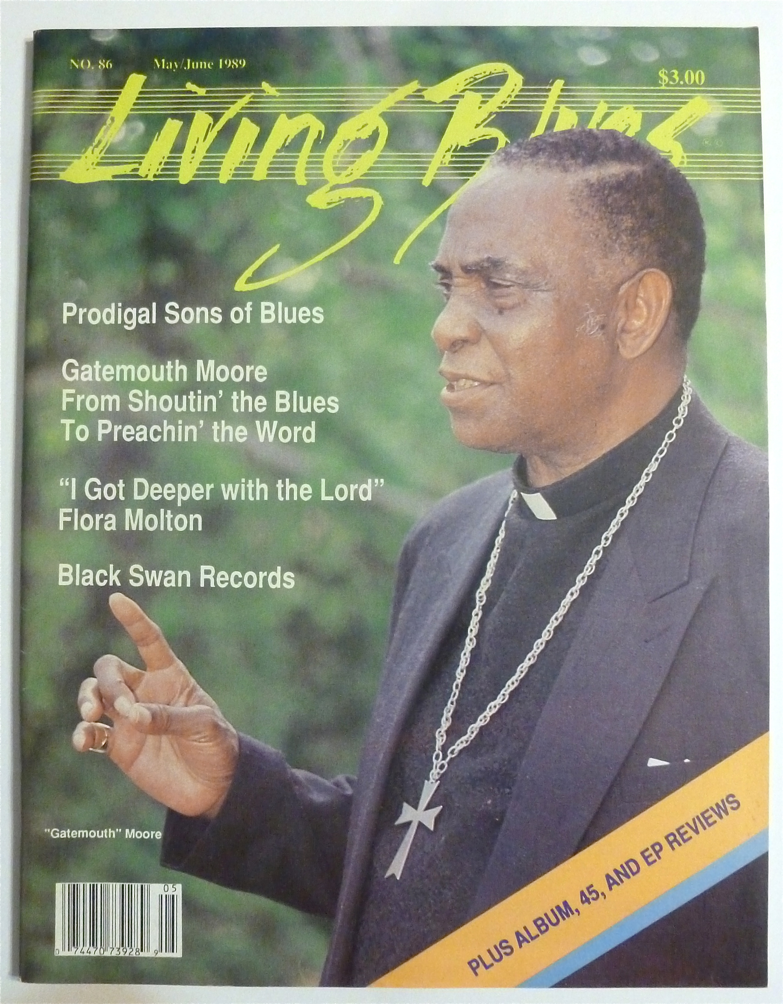 Living Blues Magazine May/June 1989 Rev Gatemouth Moore