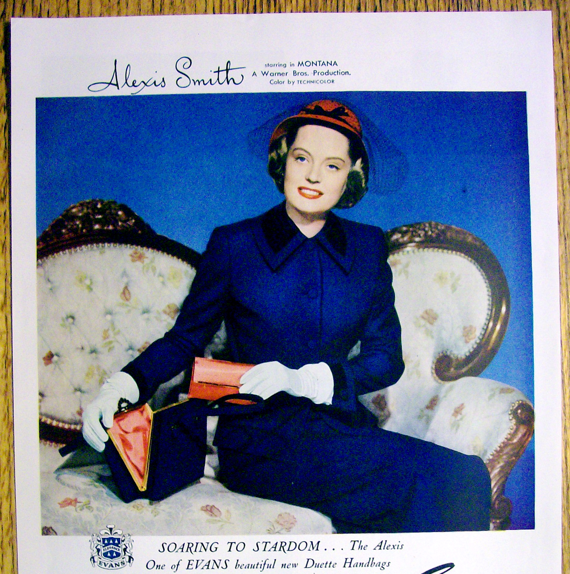 1949 Evans Hand Bags with Alexis Smith