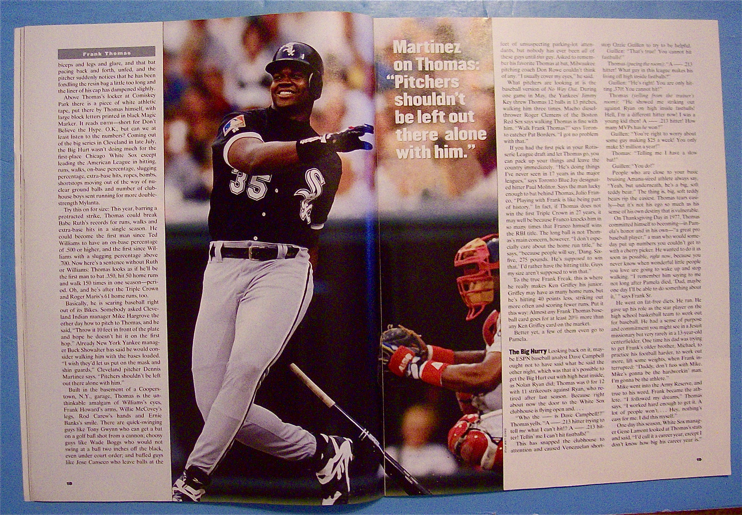 Sports Illustrated Magazine August 8, 1994 Frank Thomas