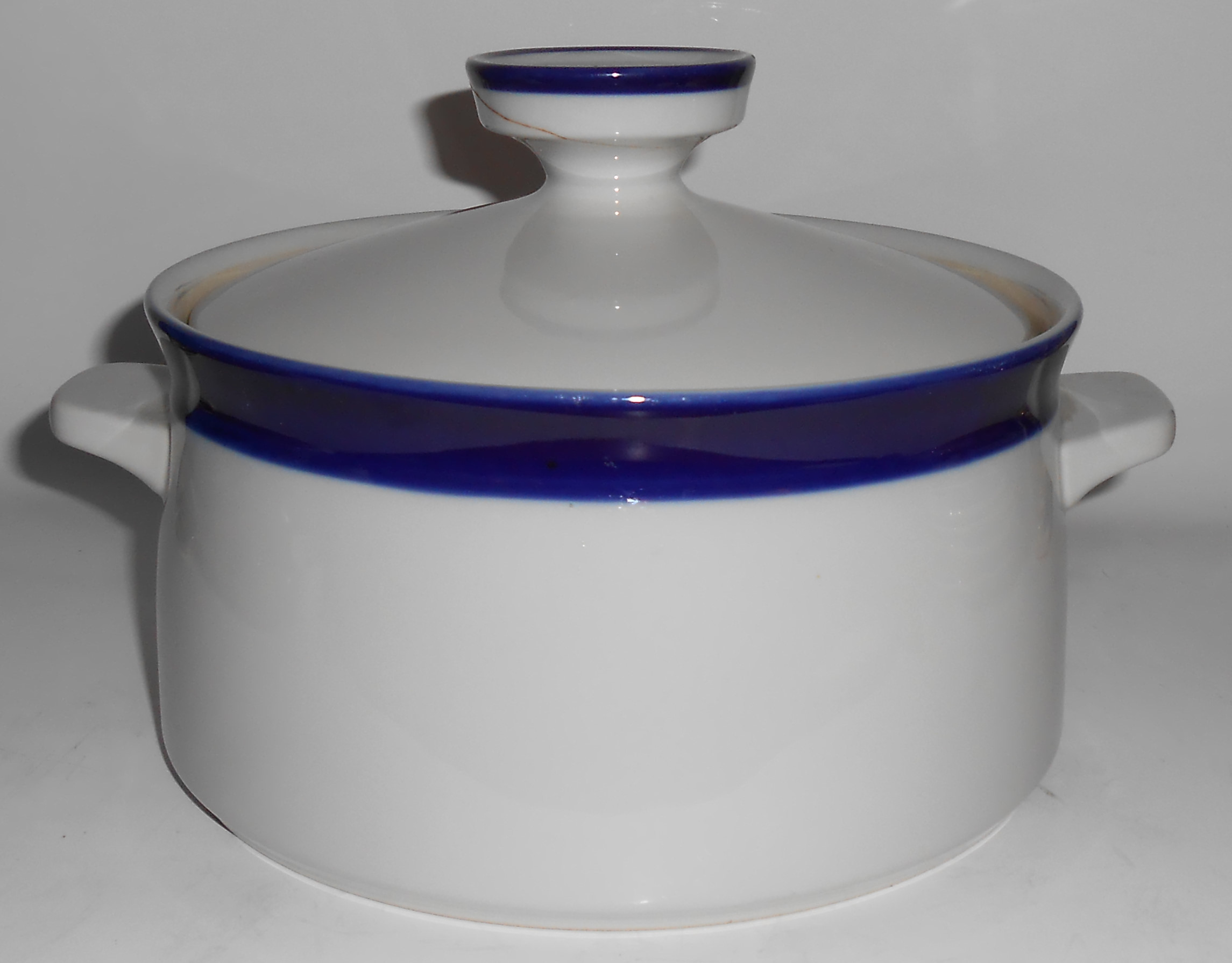 Noritake Pottery Stoneware Cobalt Fjord Casserole W/Lid