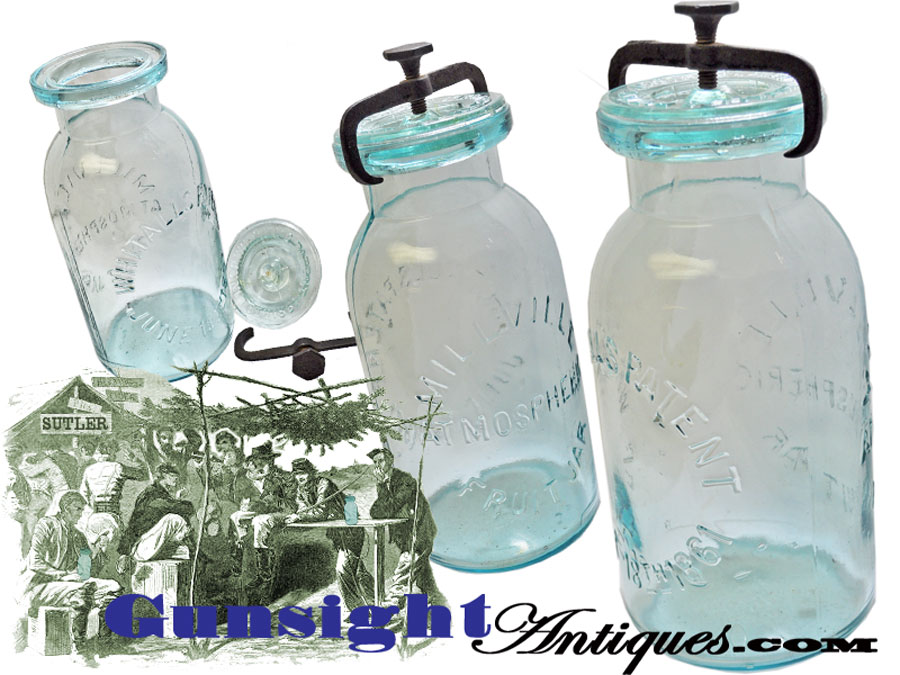 Pat. 1861 - MILLVILLE ATMOSPHERIC FRUIT JAR