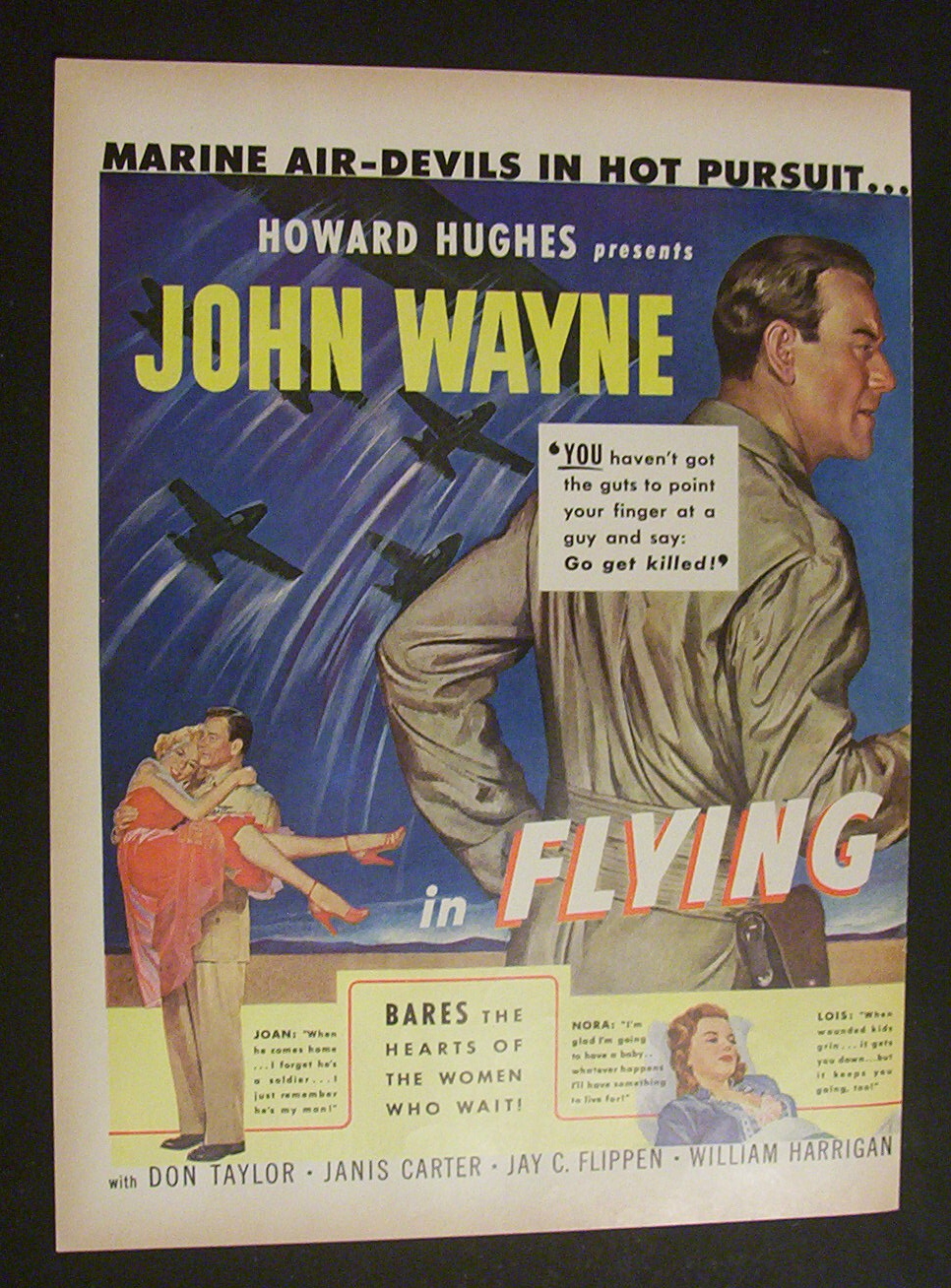 1951 Movie Ad for Flying Leathernecks (2 Page Ad)