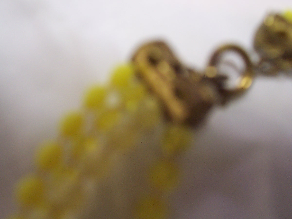 Costume Necklace Four Strands 3 Shade Yellow