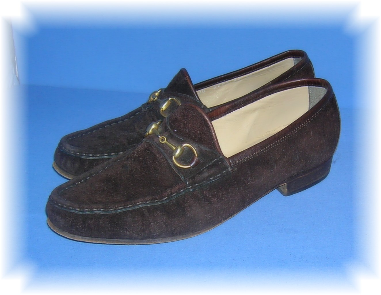 GUCCI Chocolate Brown Suede  Shoes Italy