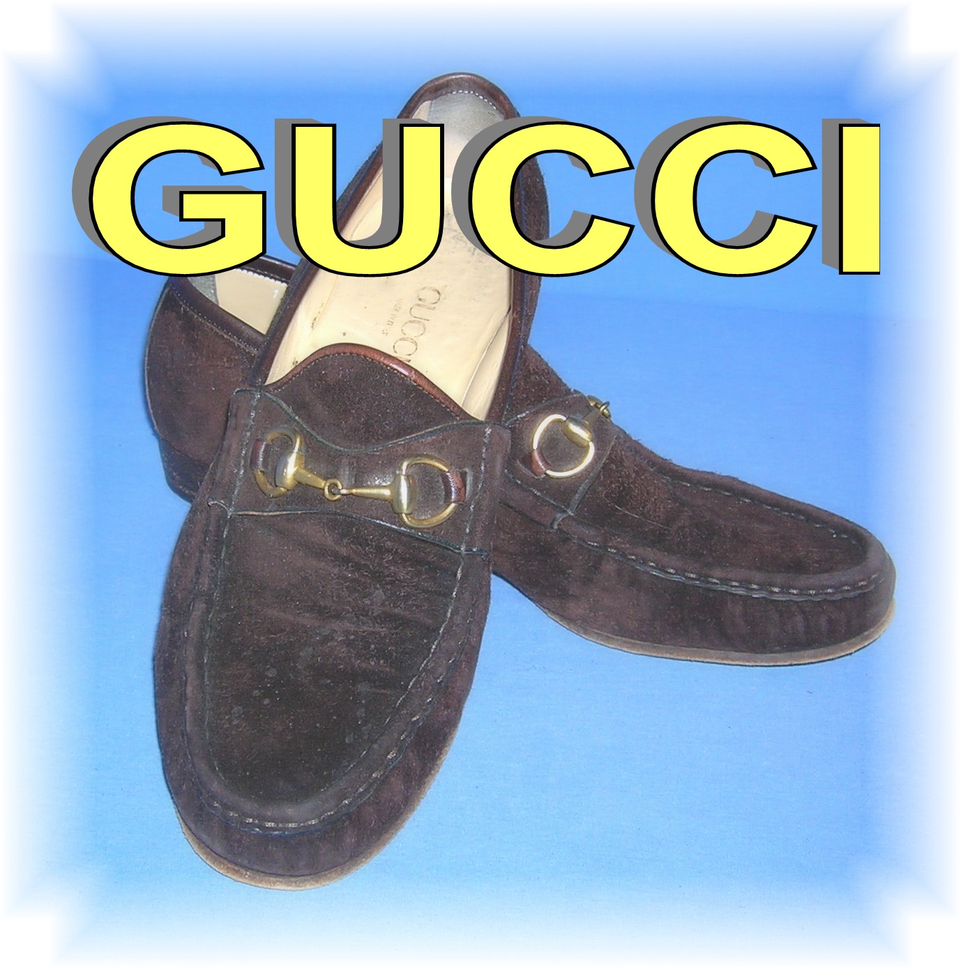 GUCCI Chocolate Brown Suede  Shoes Italy