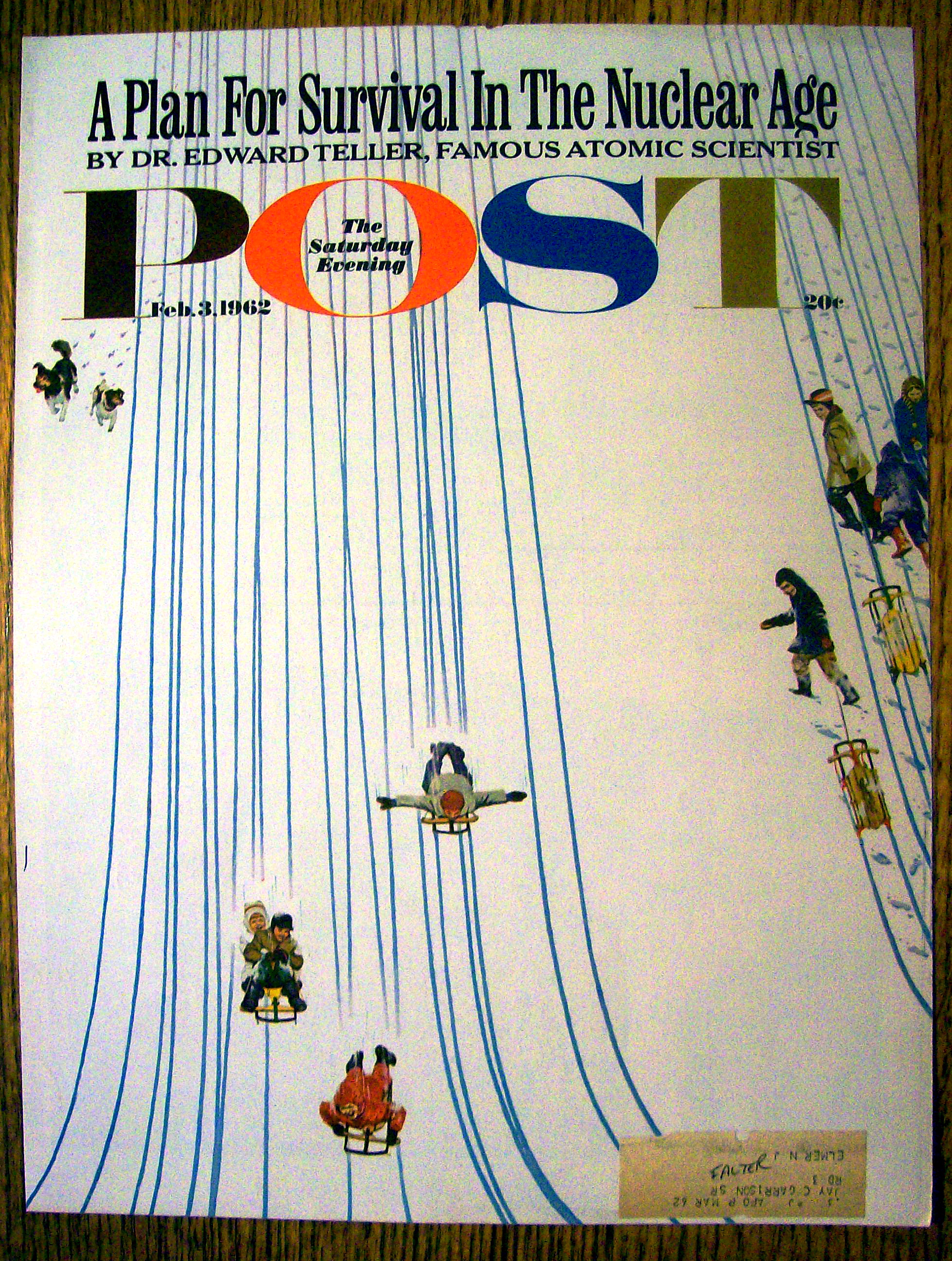 1962 Saturday Evening Post Cover (Only) By Falter