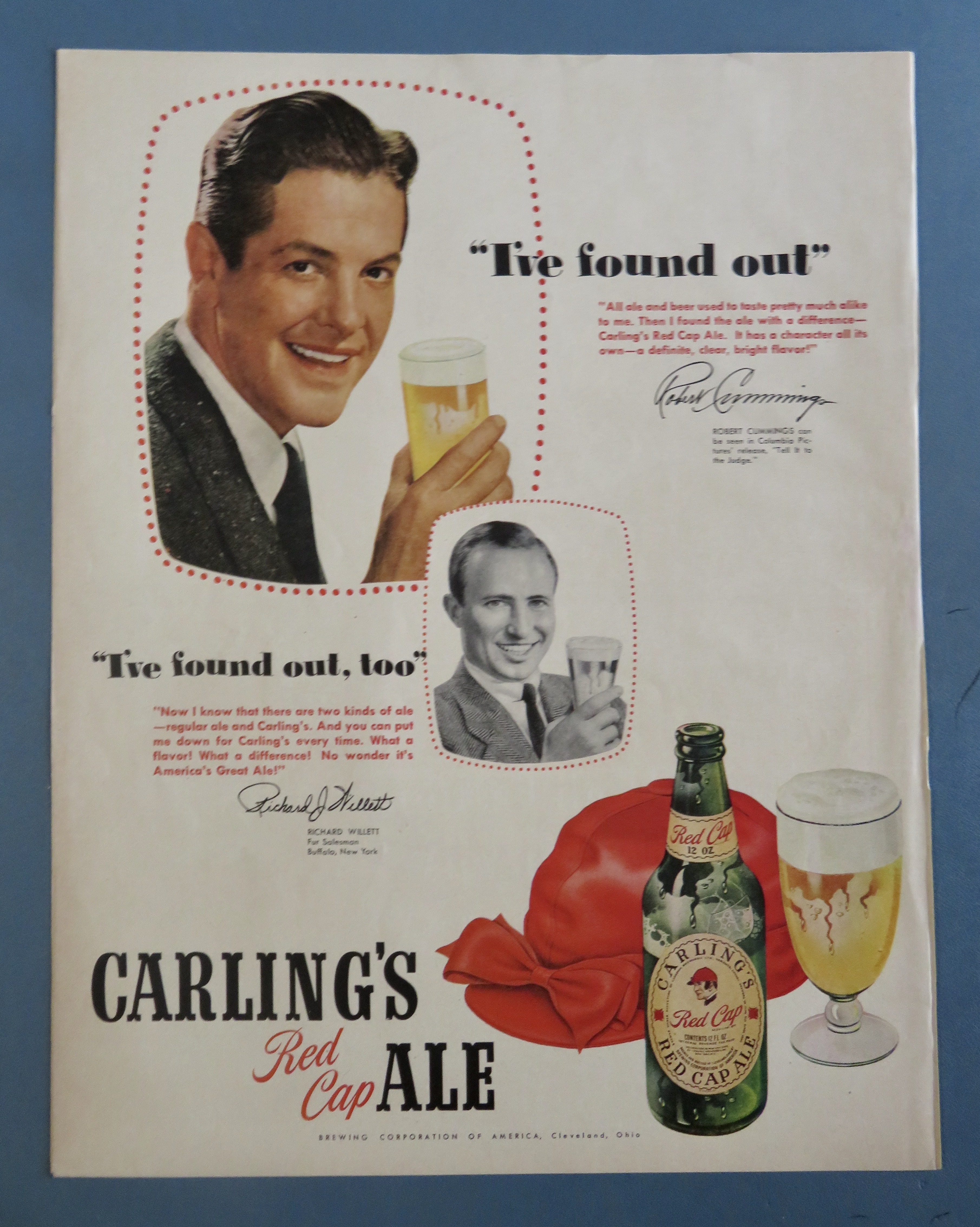 1950 Carling's Red Cap Ale with Robert Cummings