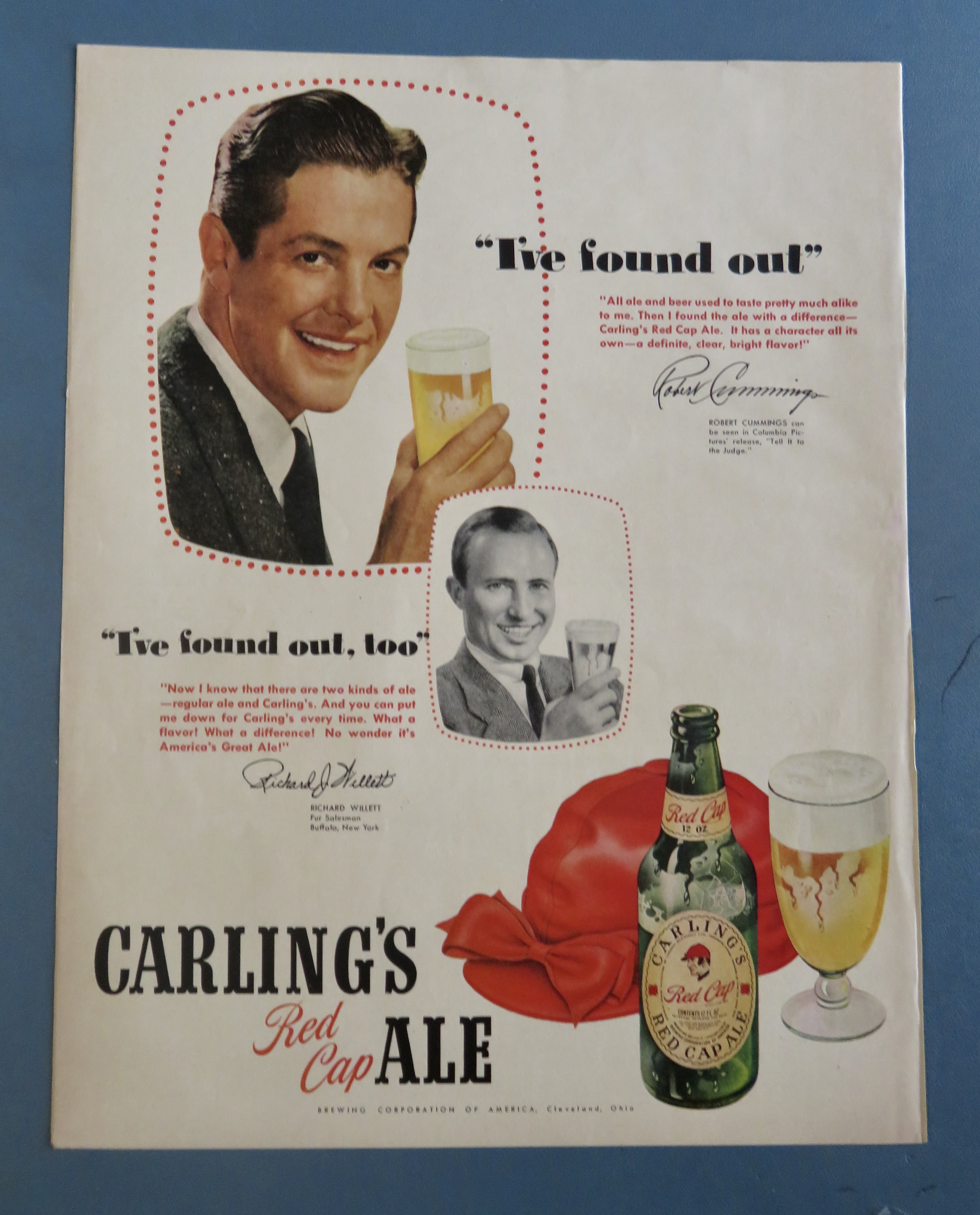 1950 Carling's Red Cap Ale with Robert Cummings