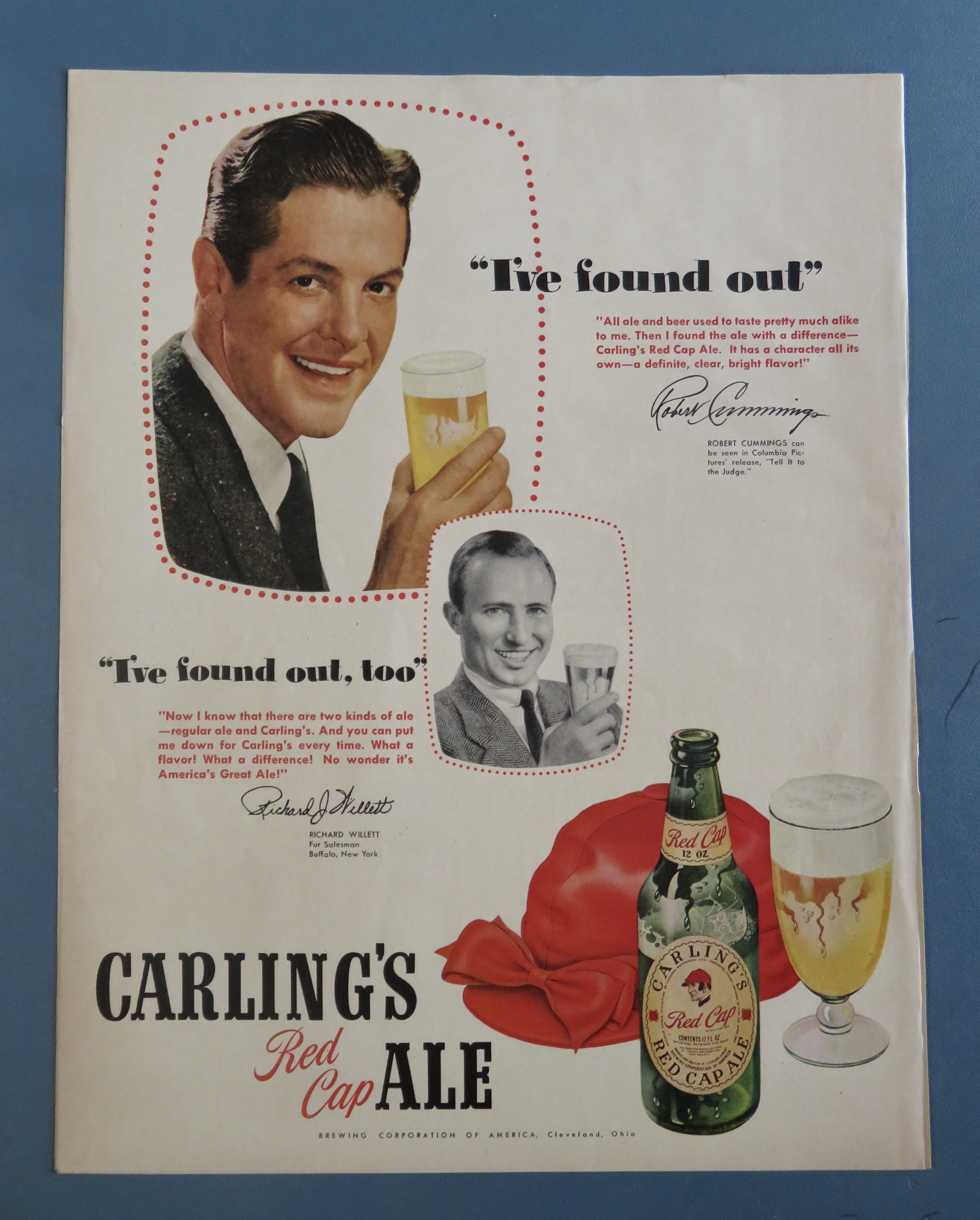 1950 Carling's Red Cap Ale with Robert Cummings