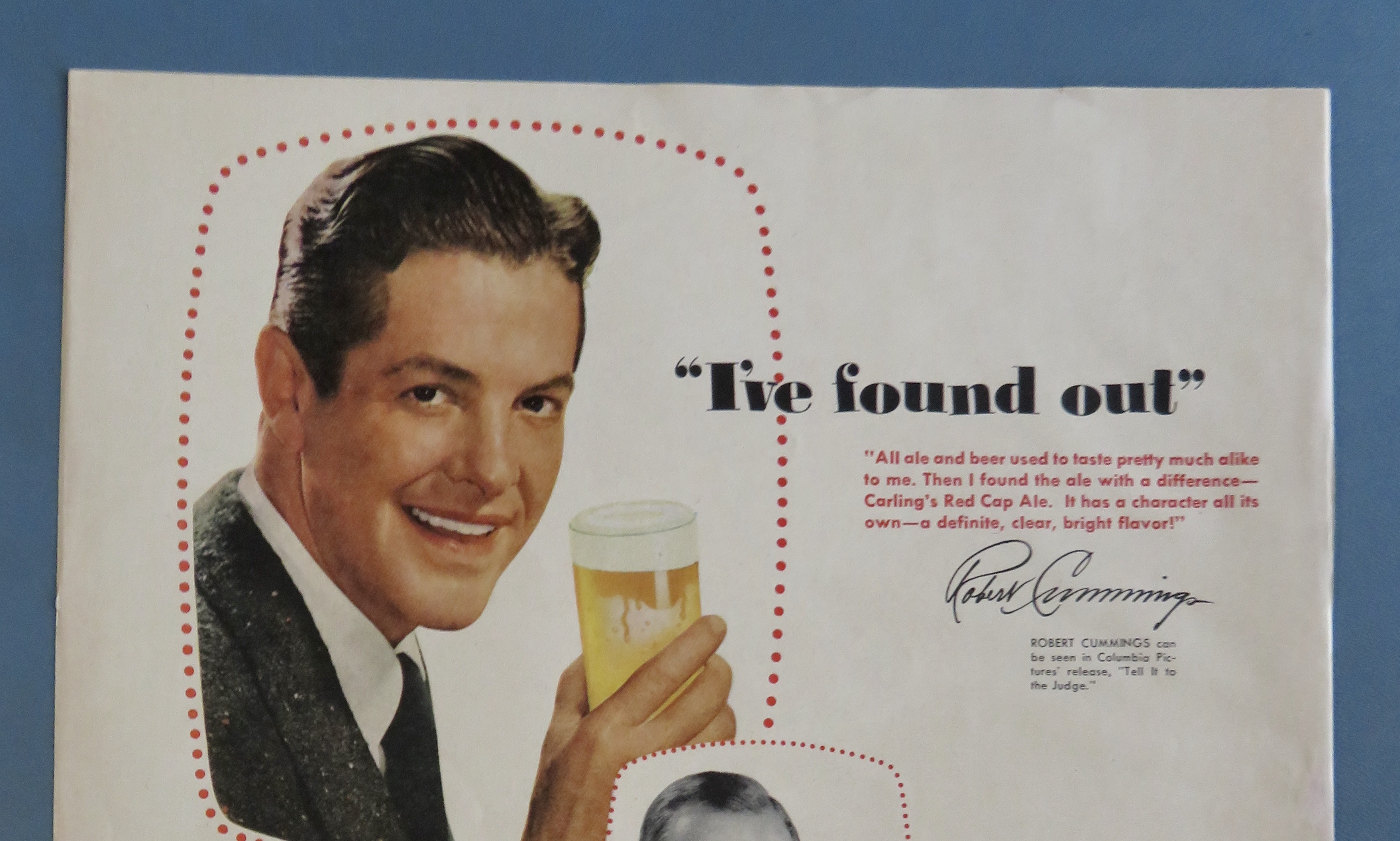 1950 Carling's Red Cap Ale with Robert Cummings