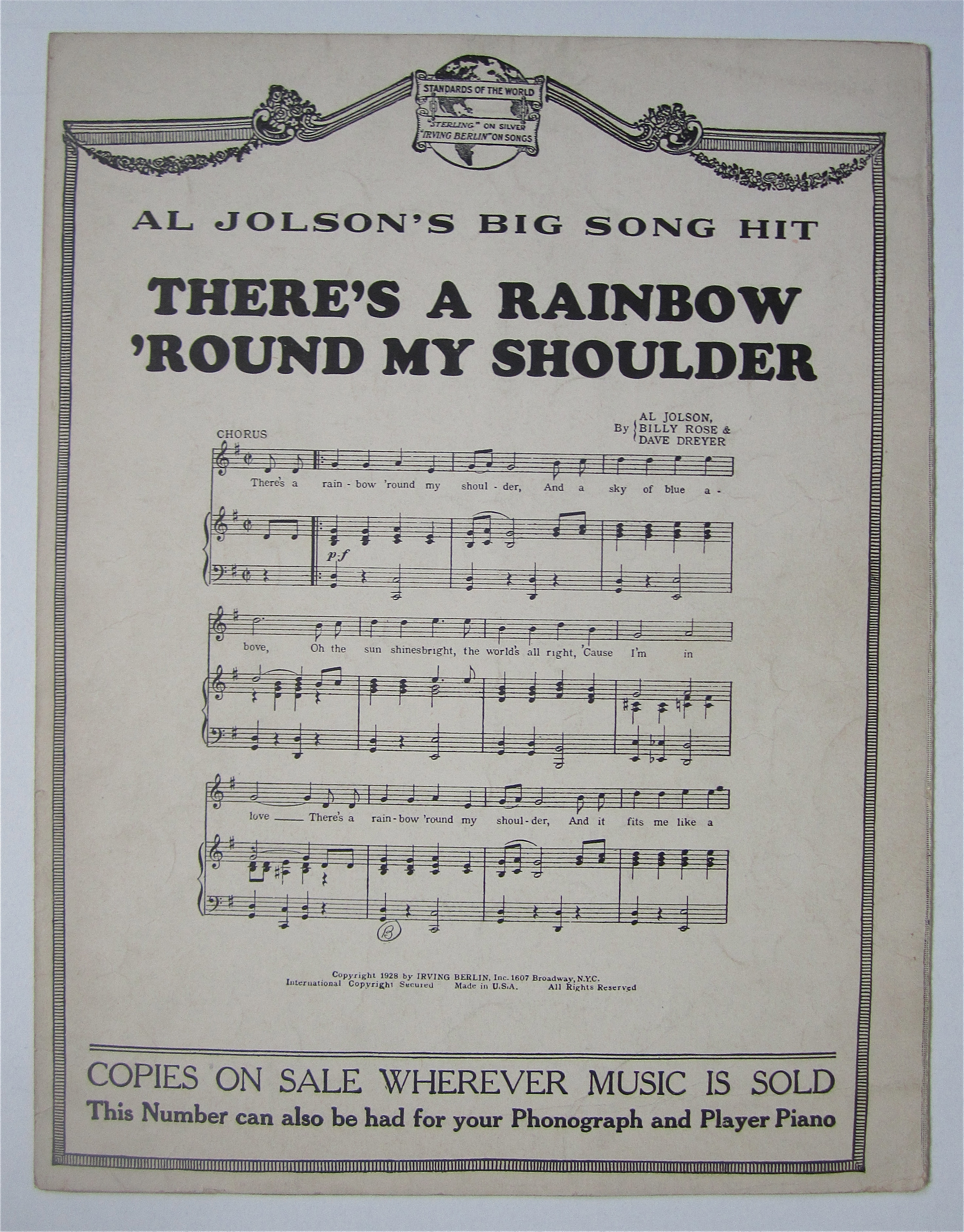 Sheet Music 1928 I'll Get By (As Long As I Have You)