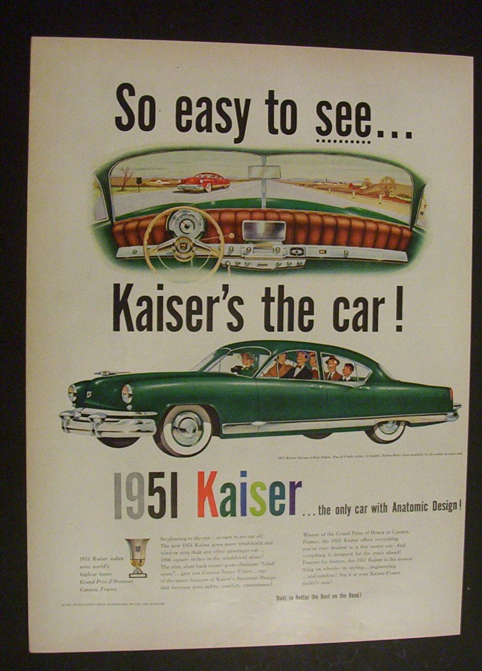 1951 Dual Ad:  Kaiser  &  Tide  Detergent
