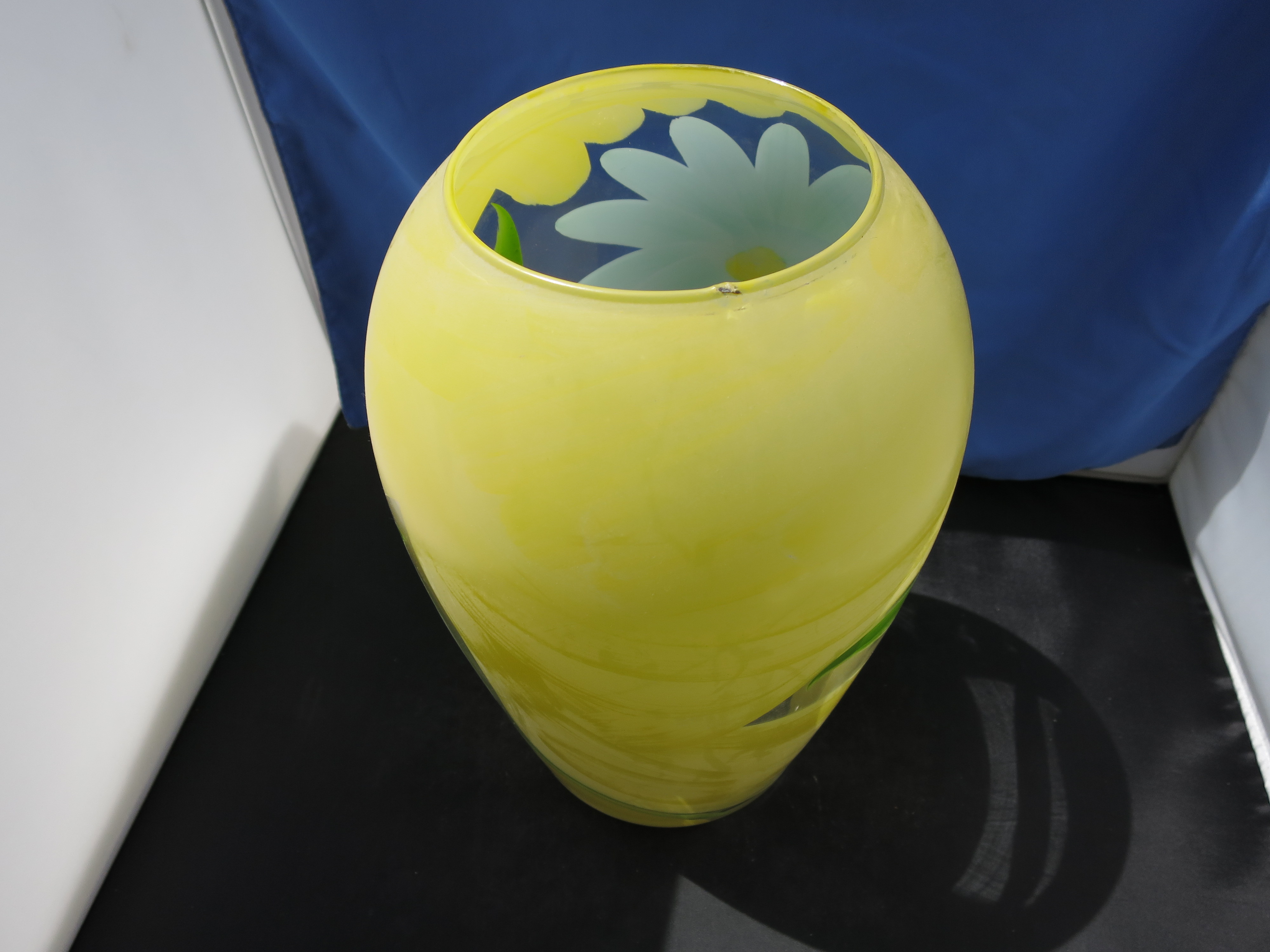 Hand Painted Floral Vase unsigned large Vase