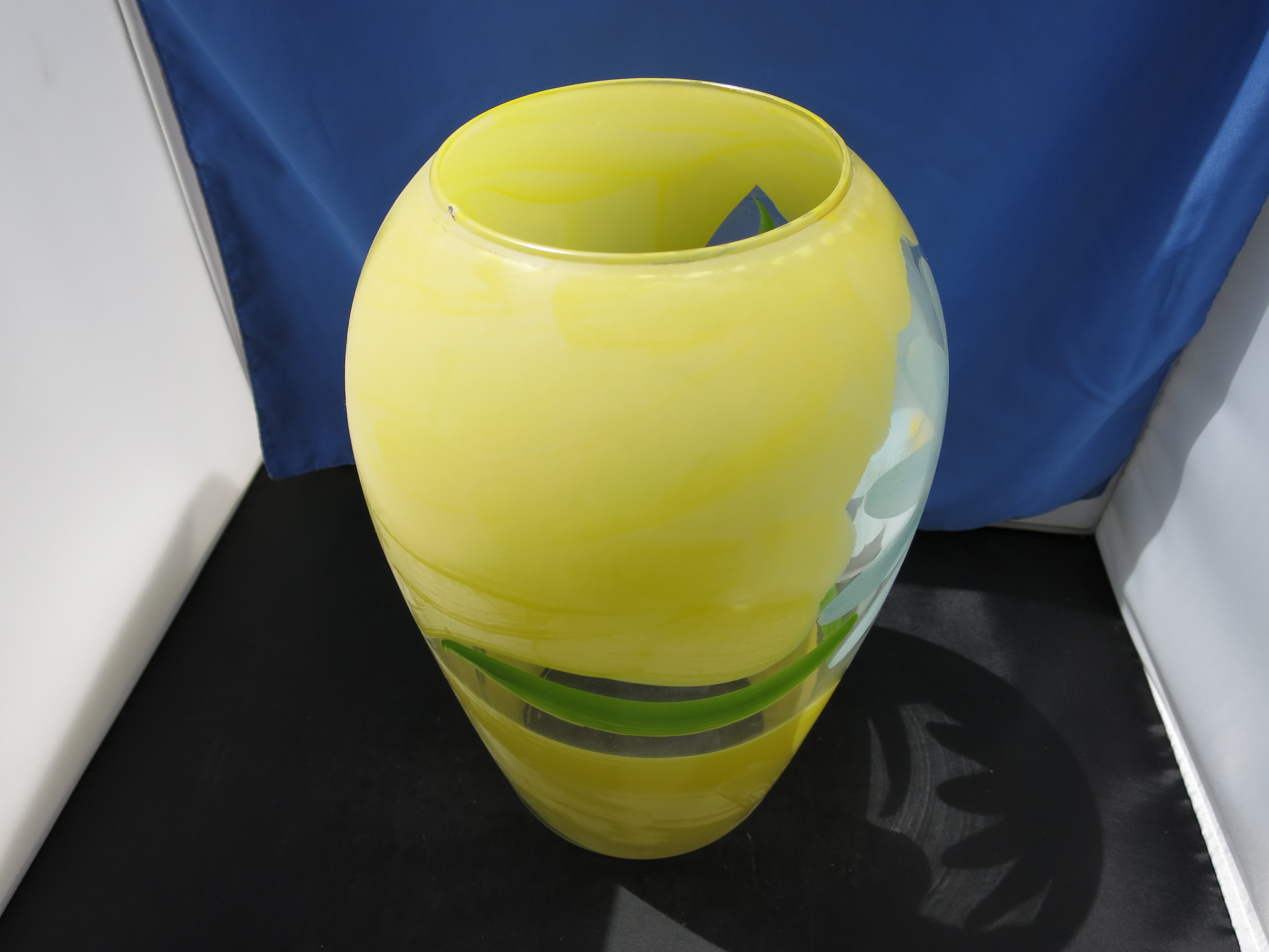 Hand Painted Floral Vase unsigned large Vase