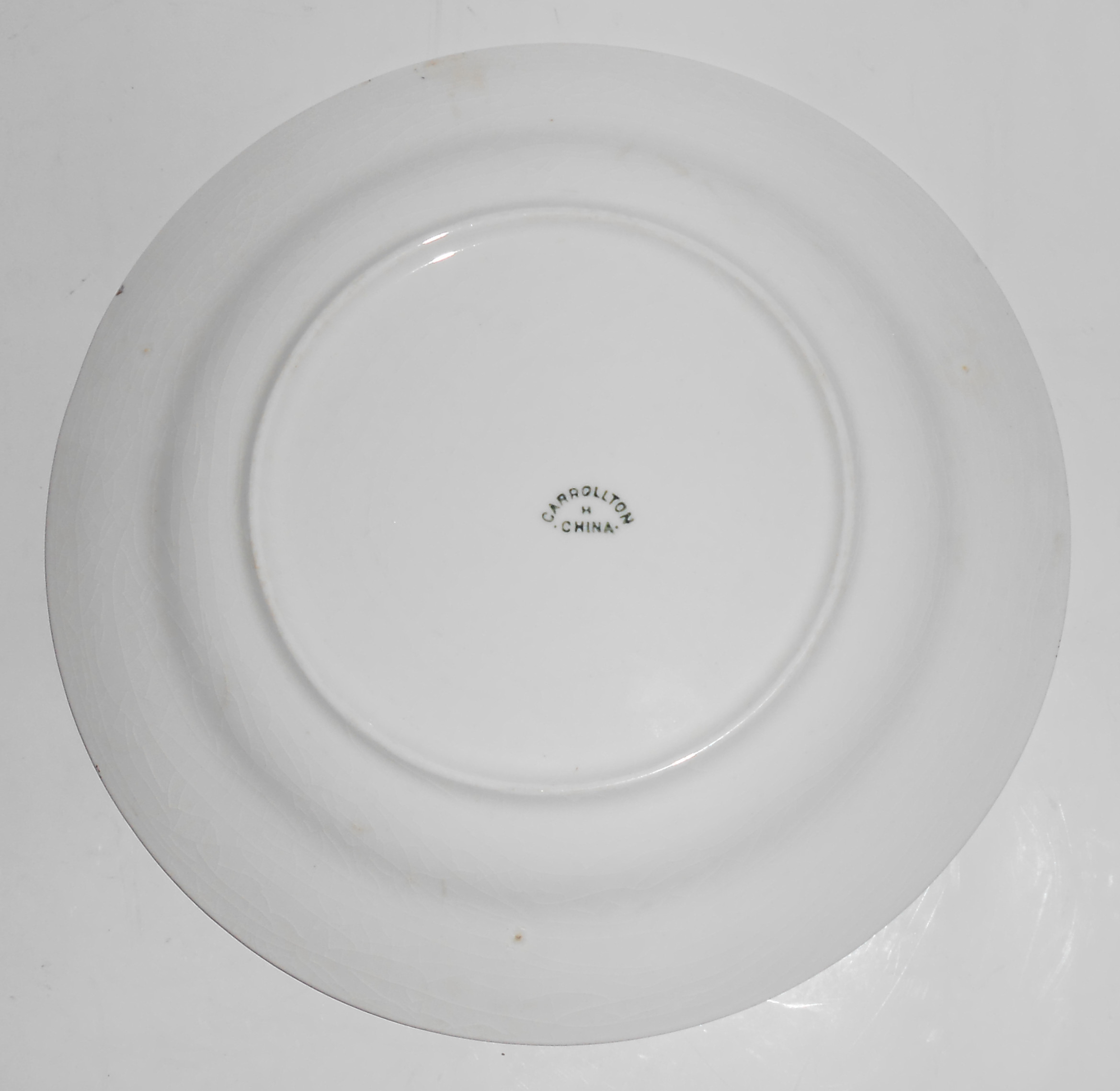 Carrolton China Floral w/Stripes Salad Plate!