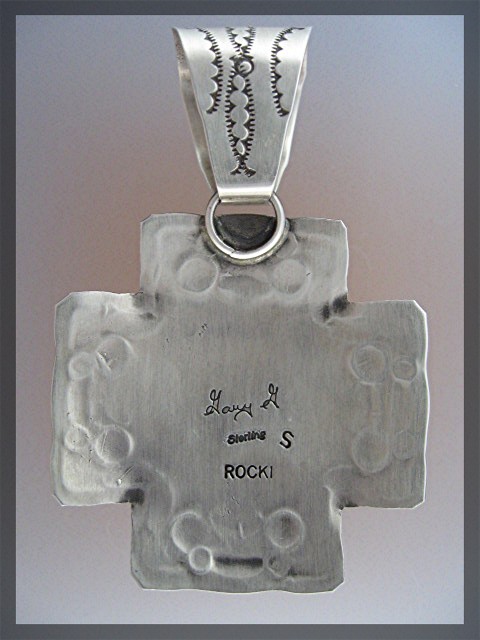 ROCKI GORMAN  Turquoise Heart Sterling Silver Pendant
