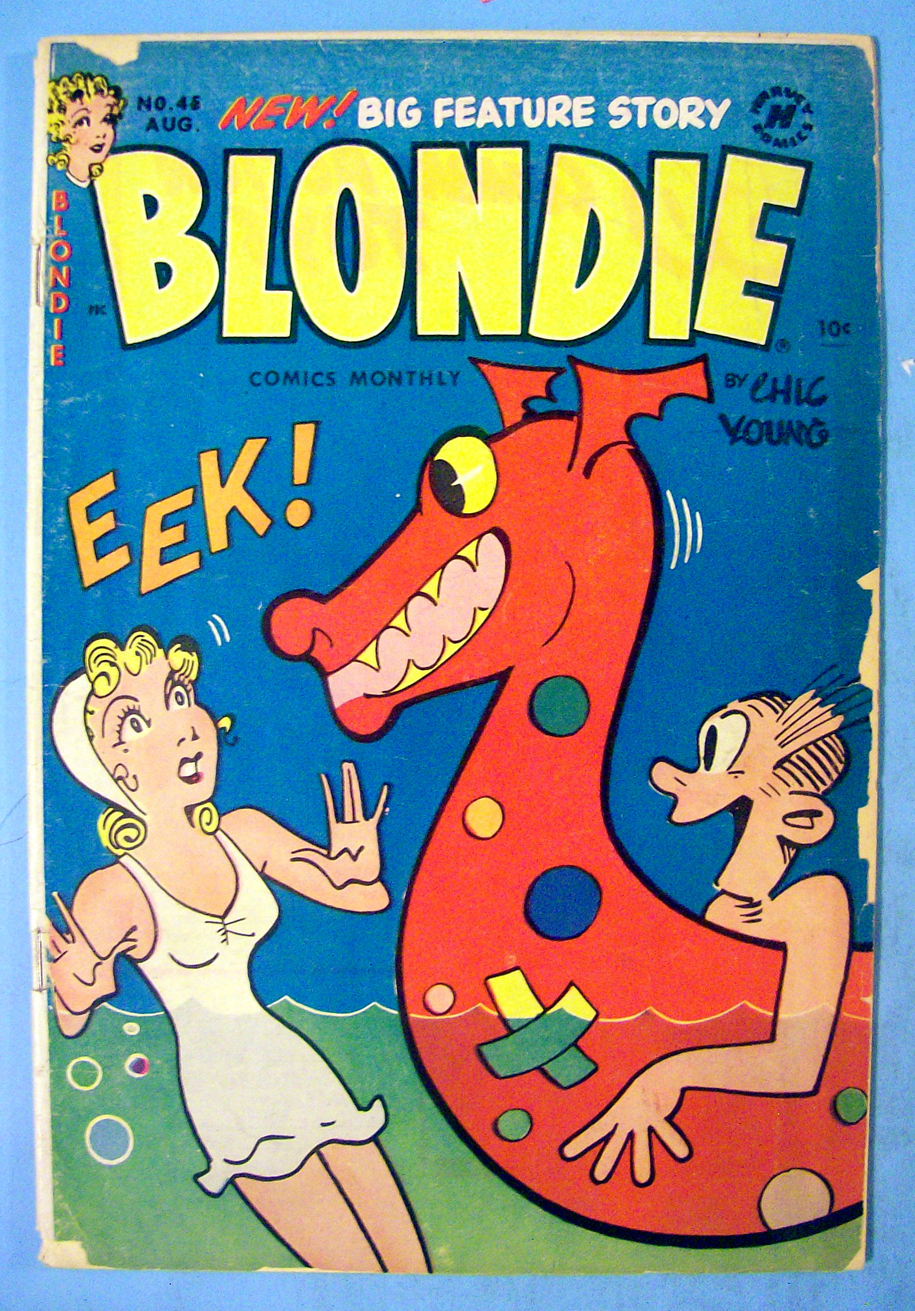 Blondie Comic #45 August 1952 Sunburn Beach