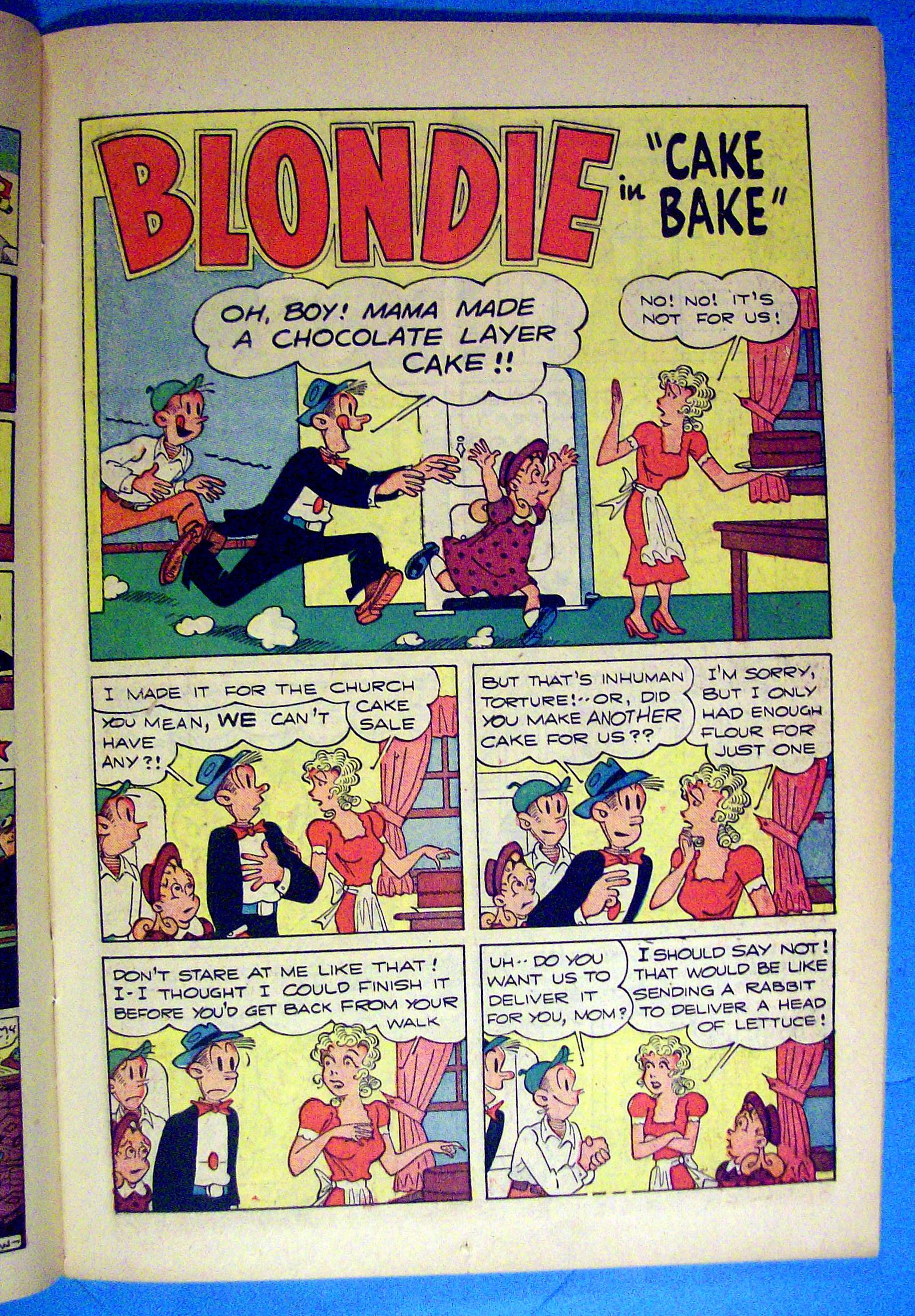 Blondie Comic #45 August 1952 Sunburn Beach