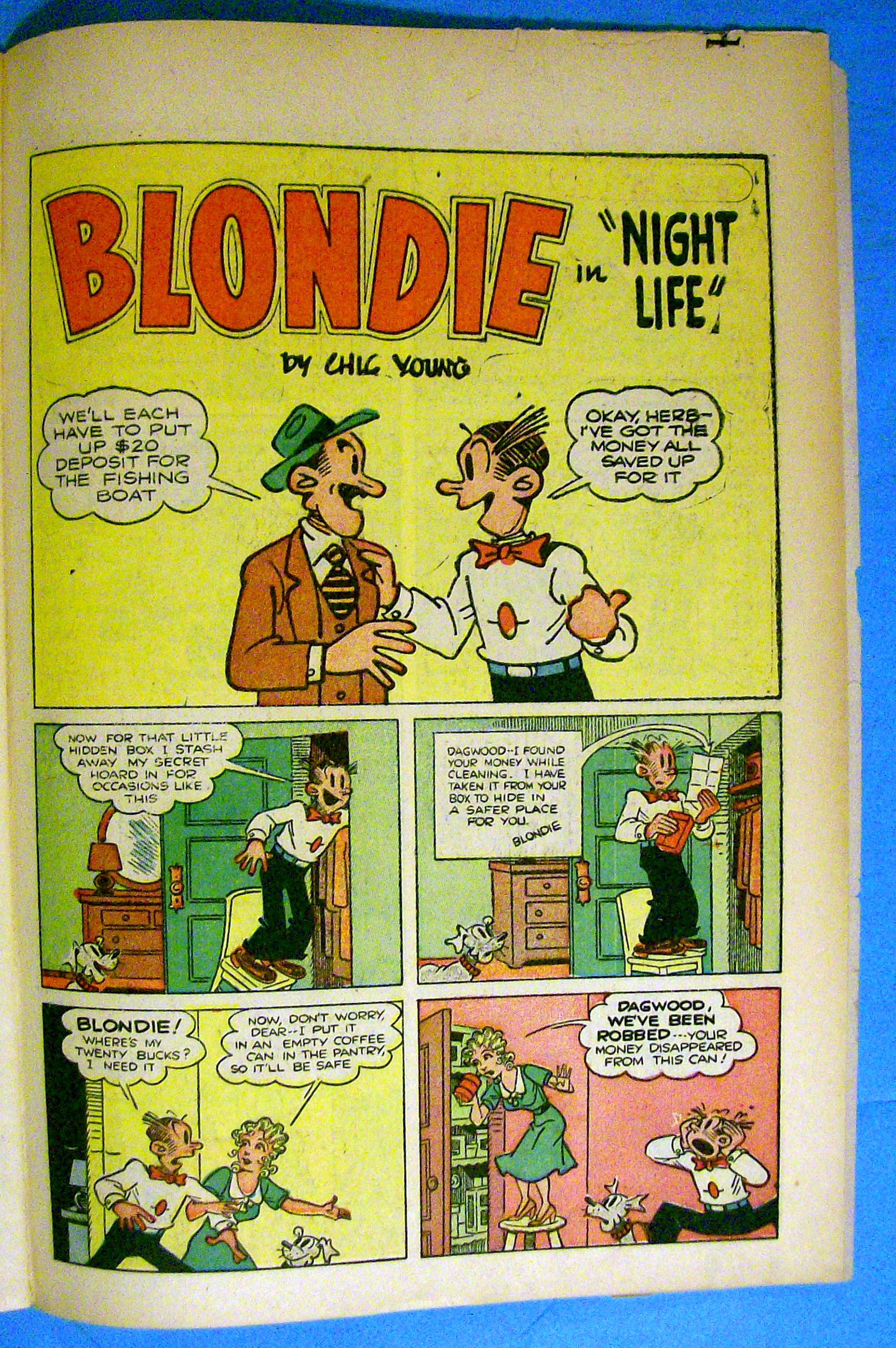 Blondie Comic #45 August 1952 Sunburn Beach