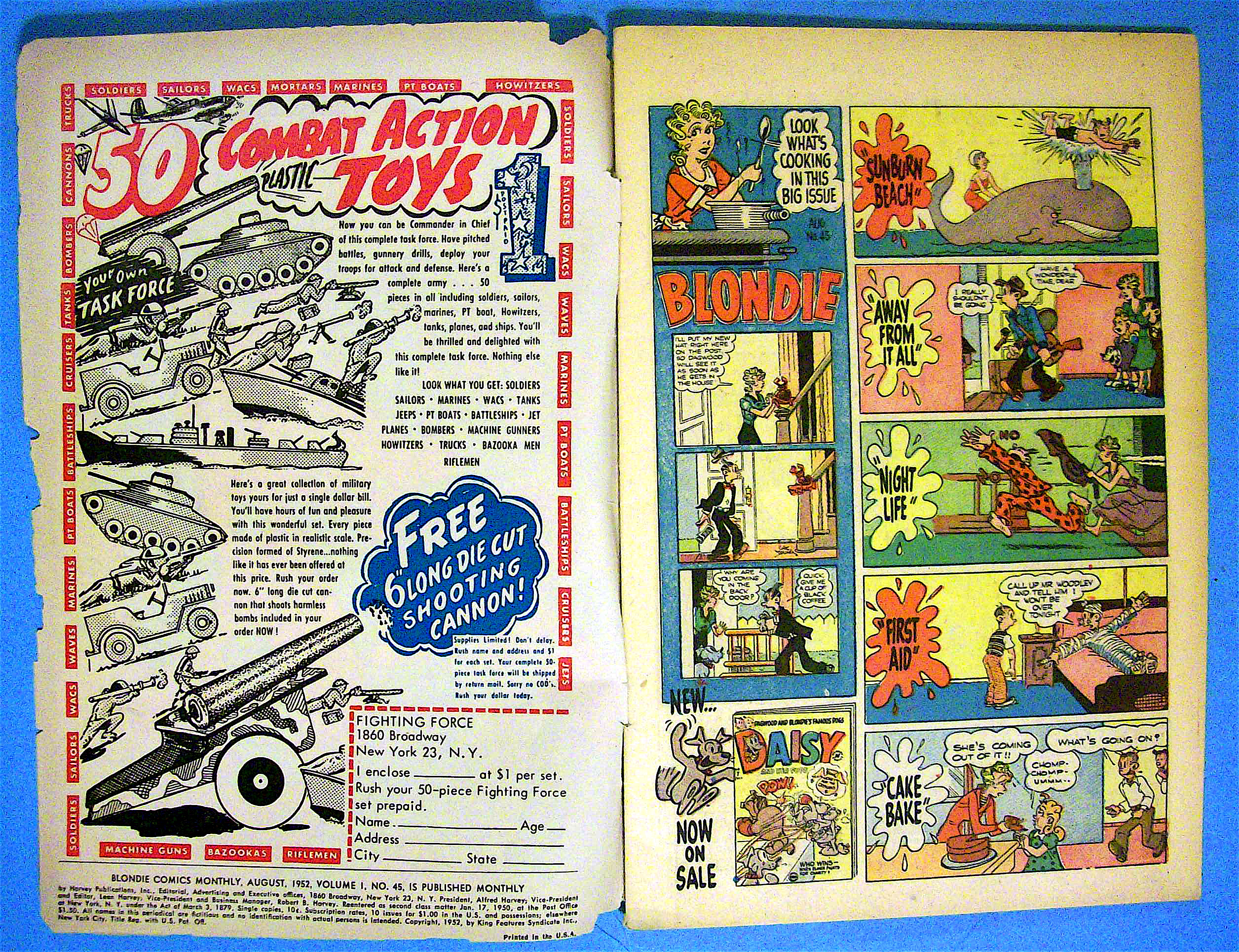 Blondie Comic #45 August 1952 Sunburn Beach