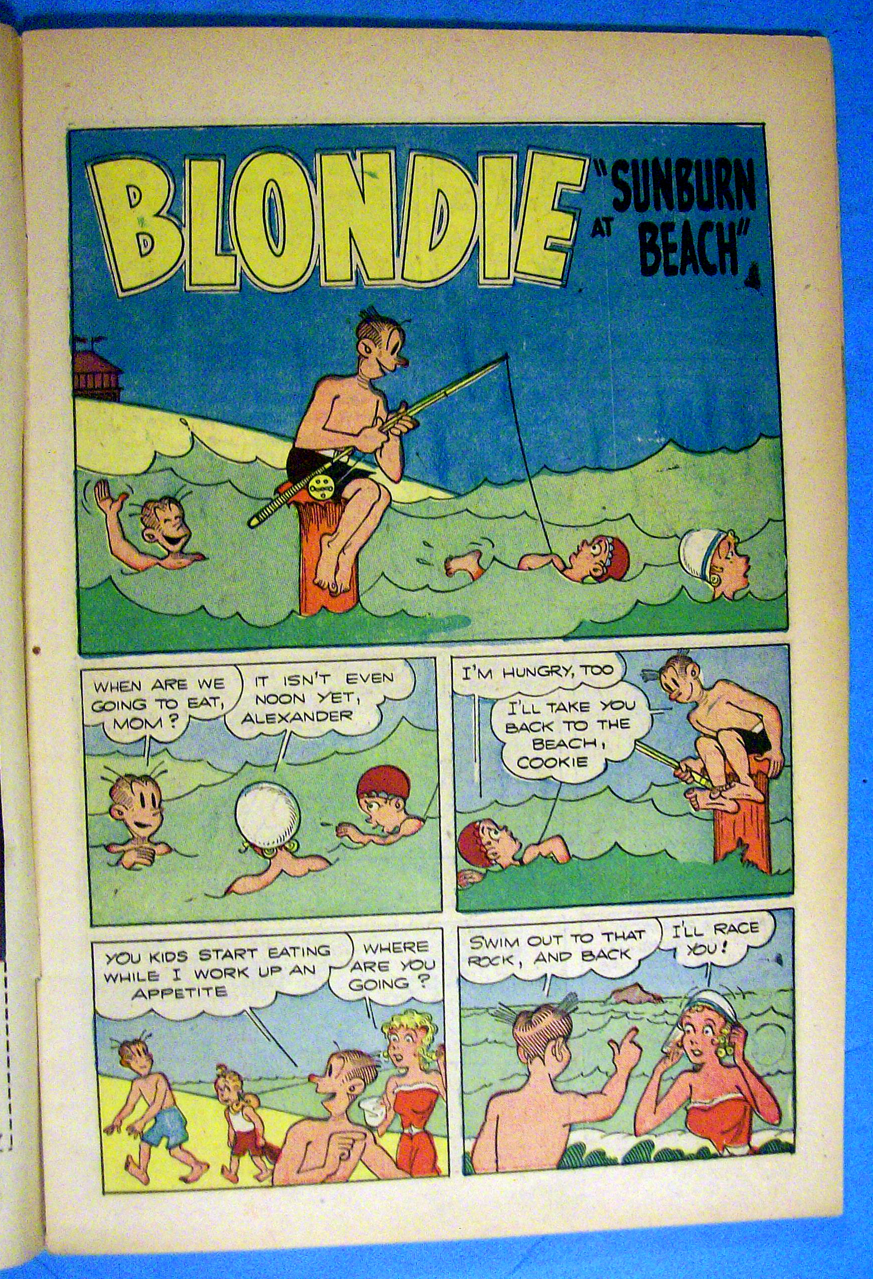 Blondie Comic #45 August 1952 Sunburn Beach