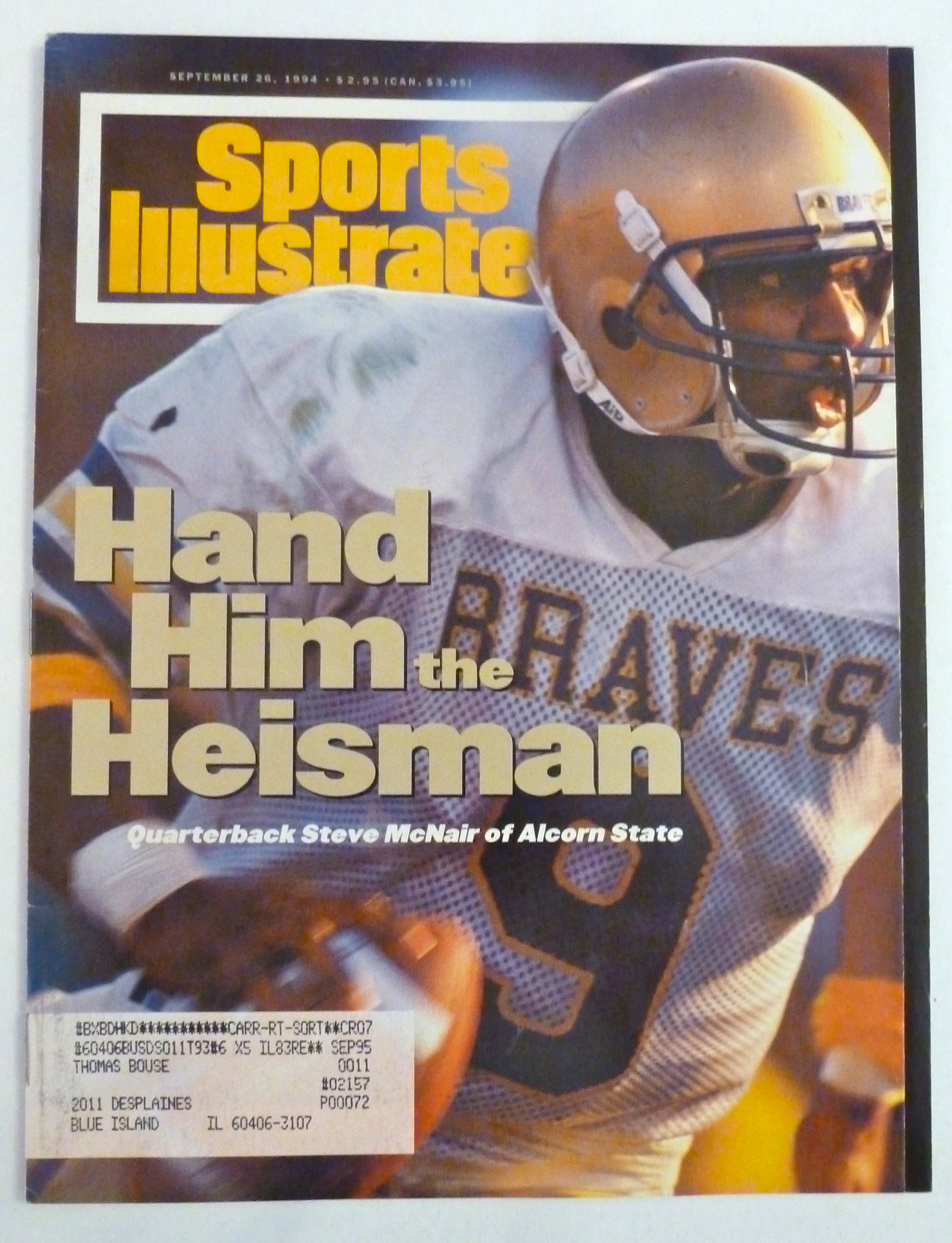 Sports Illustrated Magazine September 26, 1994 McNair