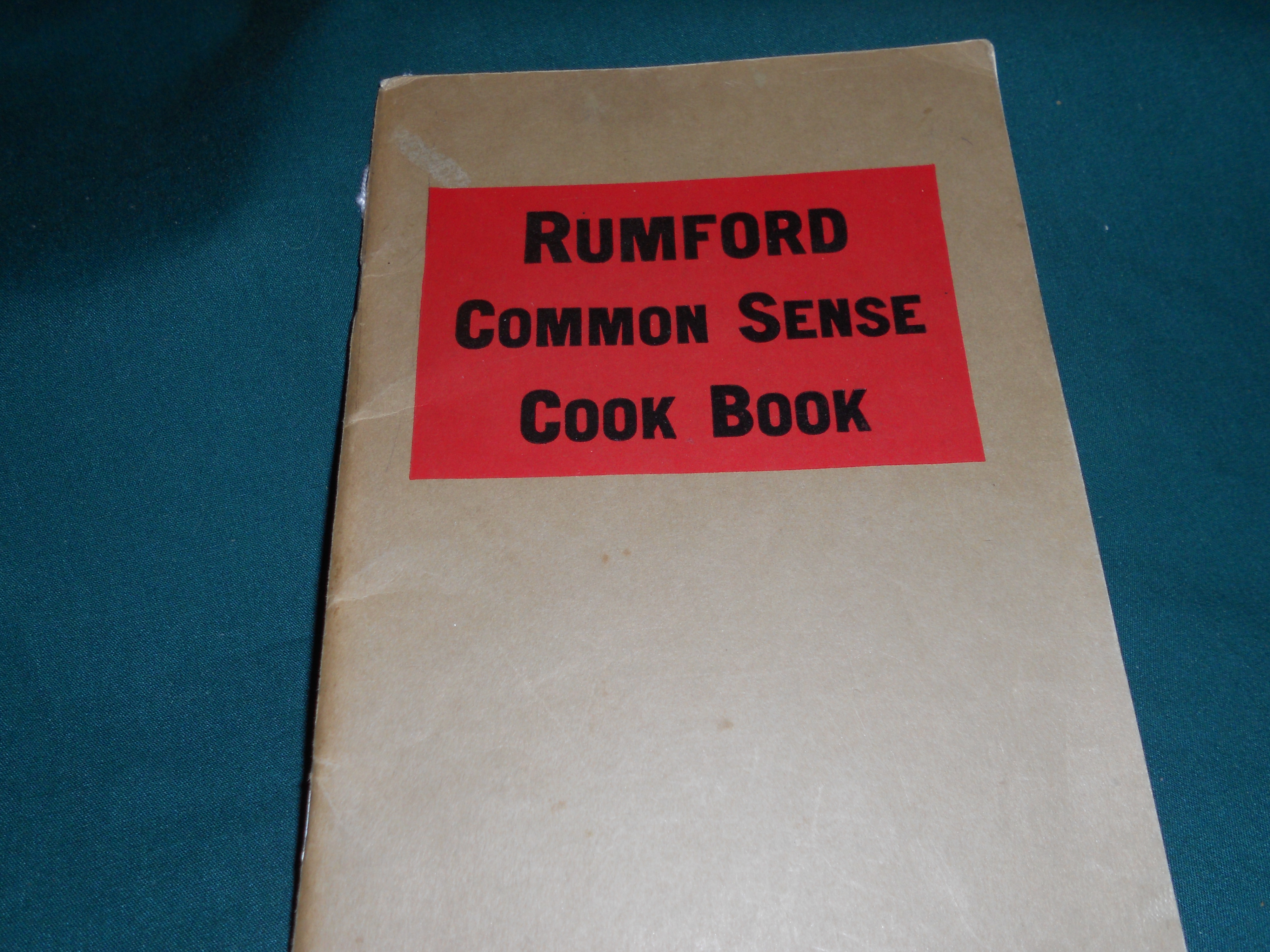 Rumford Common Sense Cookbook 1950s