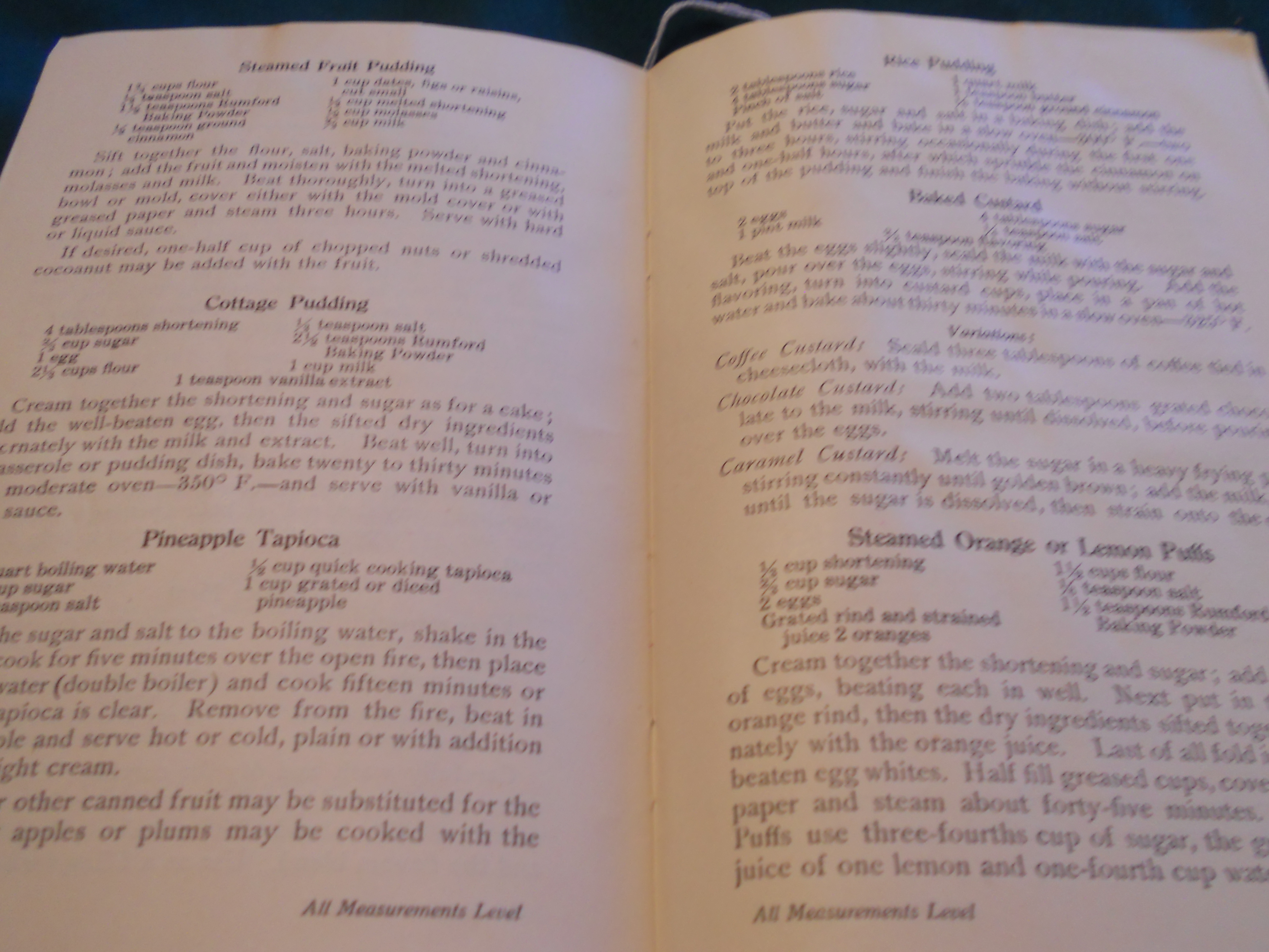 Rumford Common Sense Cookbook 1950s