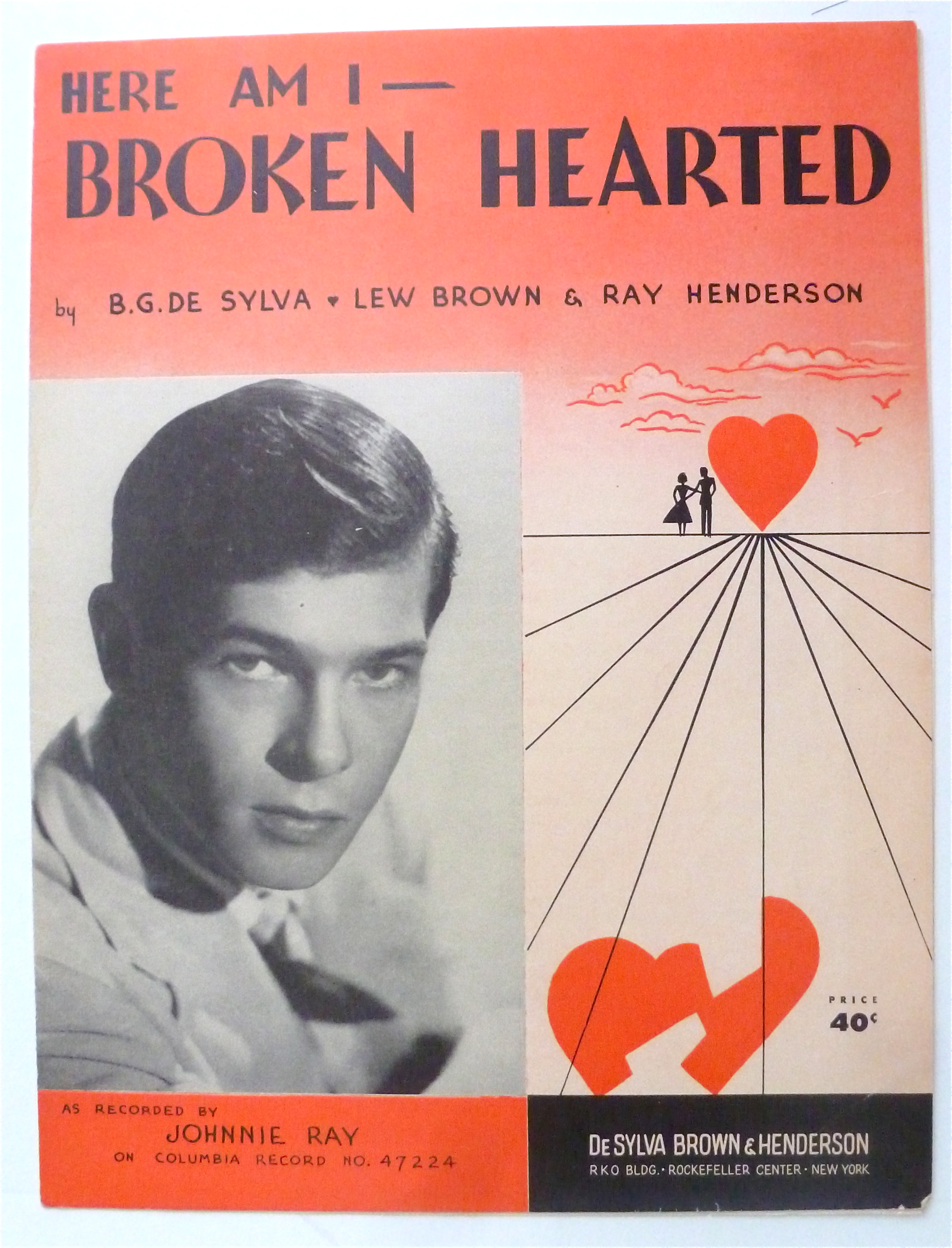 Sheet Music For 1927 Here Am I - Broken Hearted