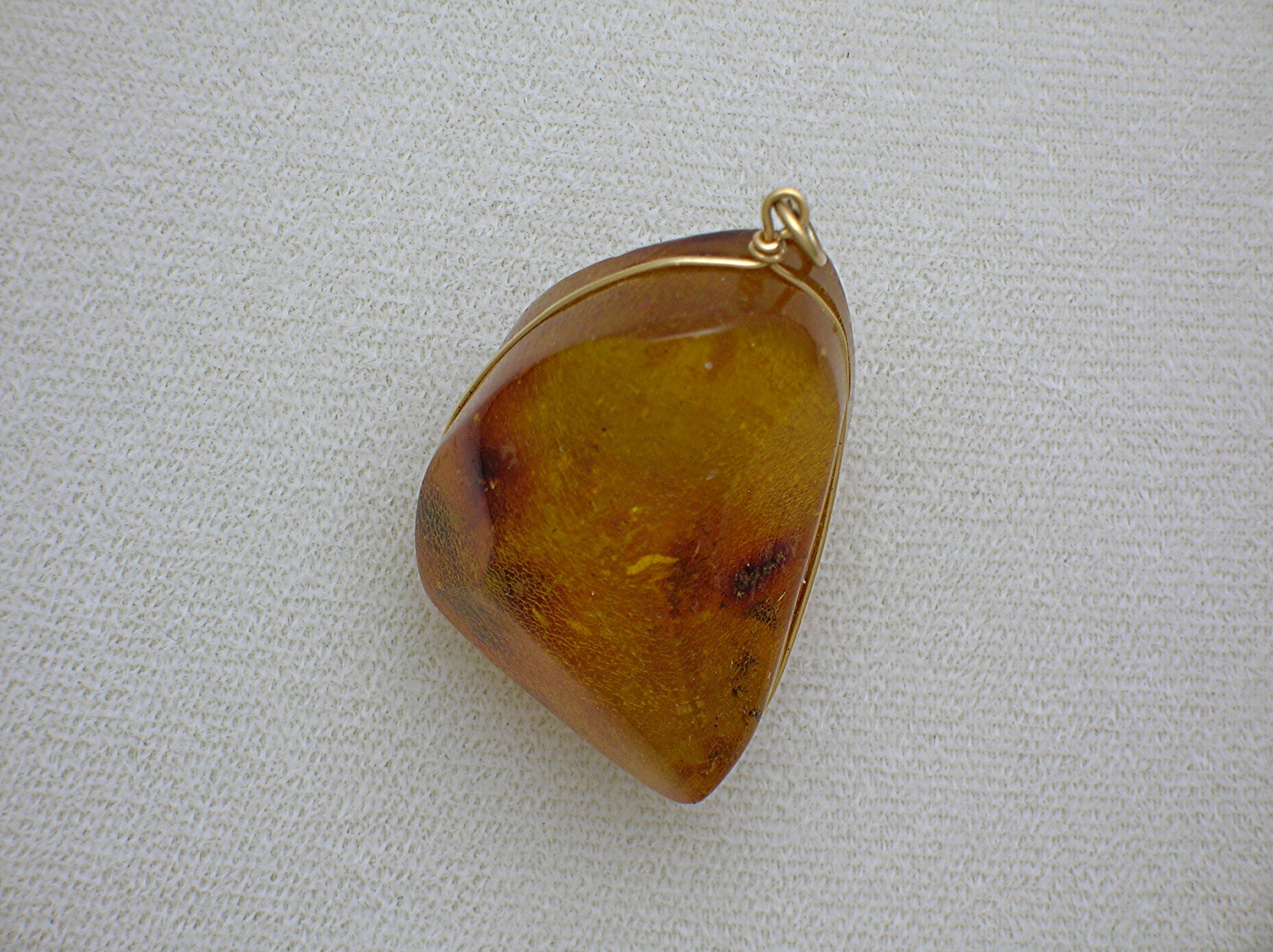 Baltic  Amber Gold Wrap Pendant