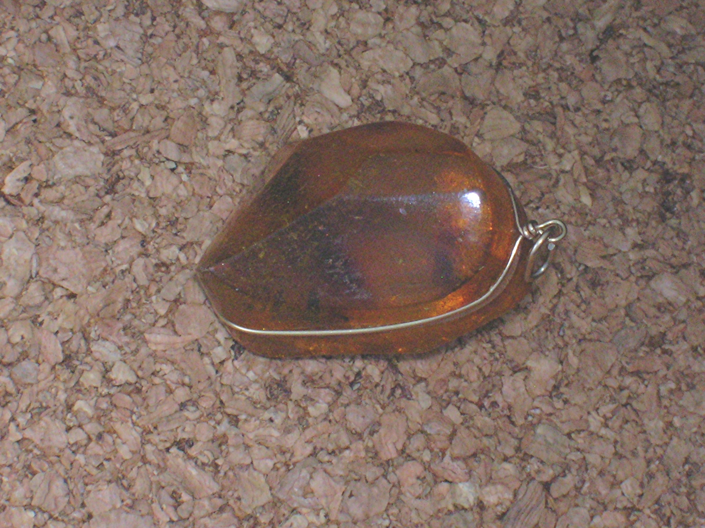 Baltic  Amber Gold Wrap Pendant