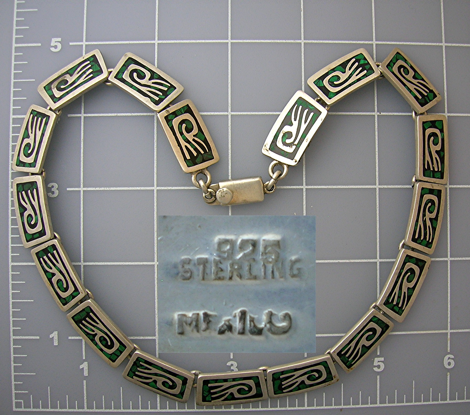 Sterling Silver Mexico Necklace 17 Inches