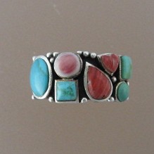 Sterling Silver Turquoise Spiny Oyster Ring