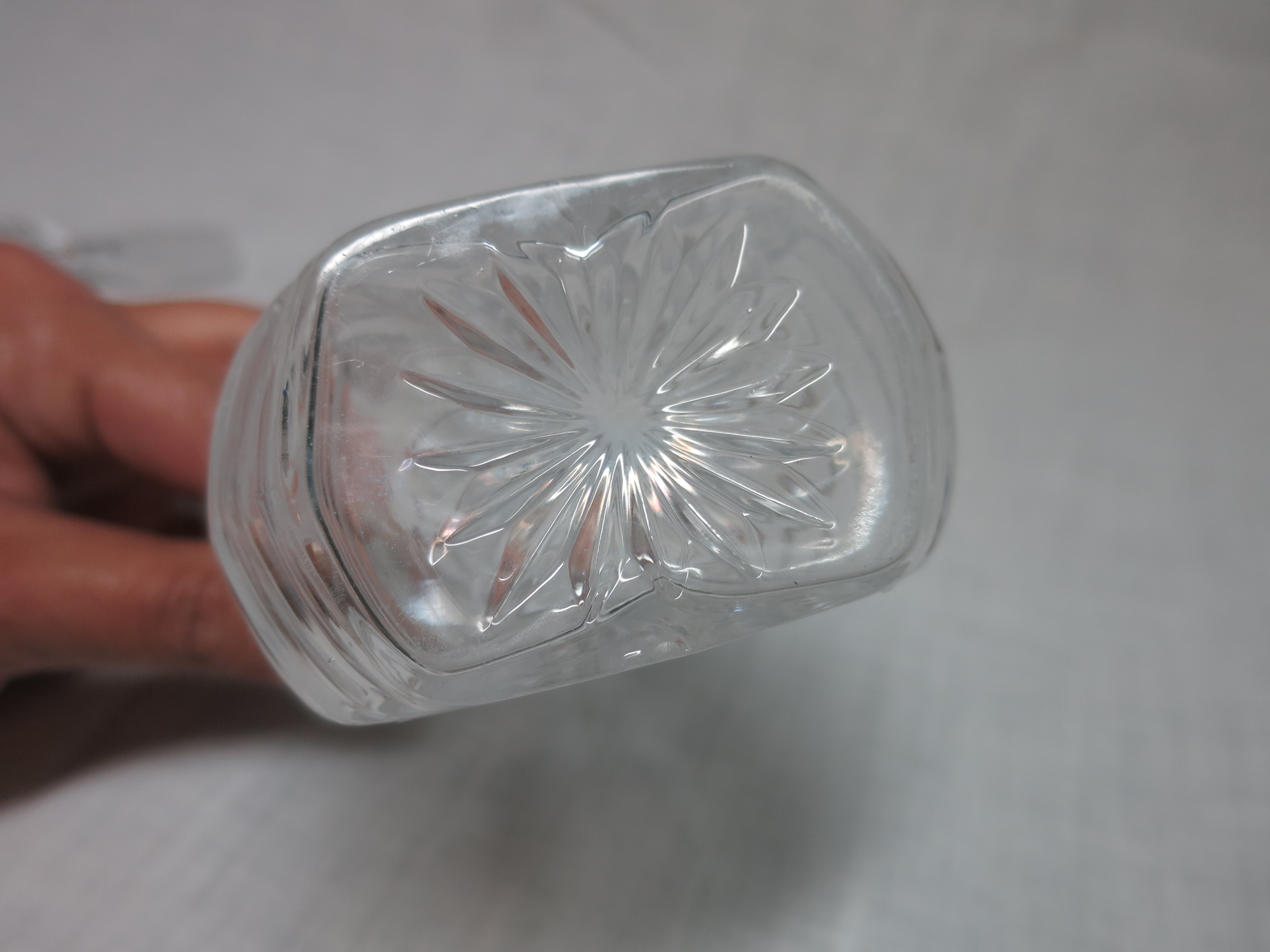 Cut Etched Crystal Pinwheel Cruet Sisters of Holy Cross