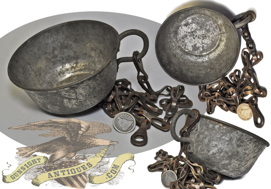 19th century chained Iron Drinking Cup