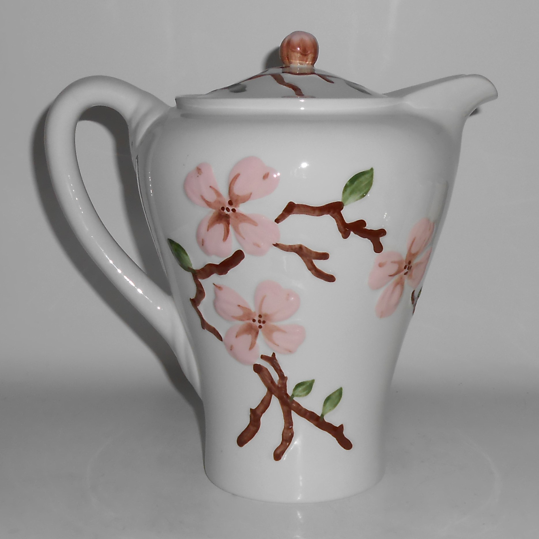 California Ceramics Orchard Ware Pink Dogwood Coffee Po