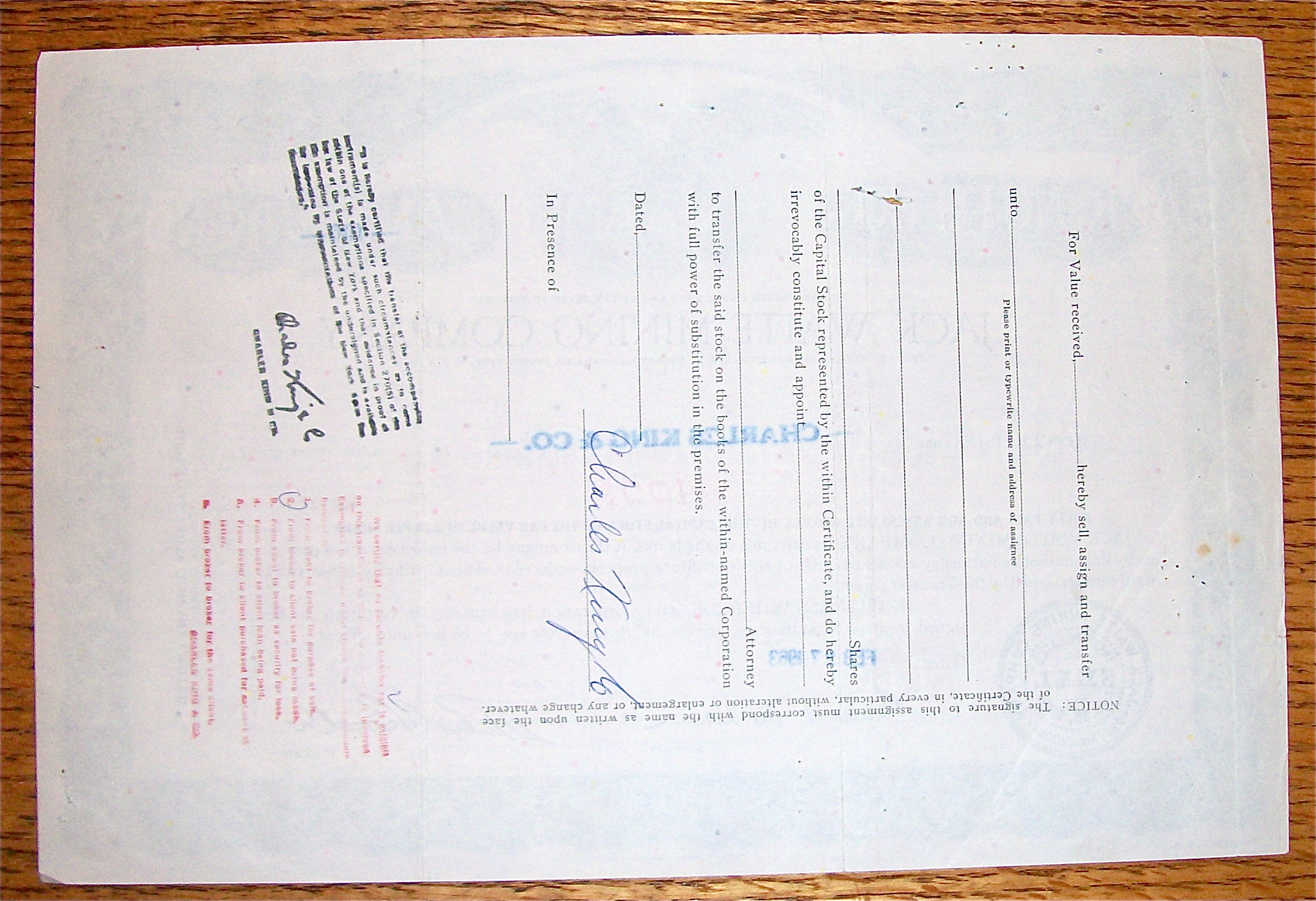 1963 Jack Waite Mining Company Stock Certificate