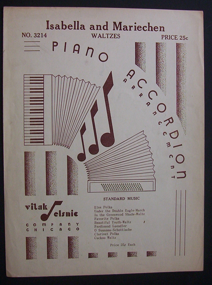 Sheet Music For 1931 Isabella And Mariechen Waltzes