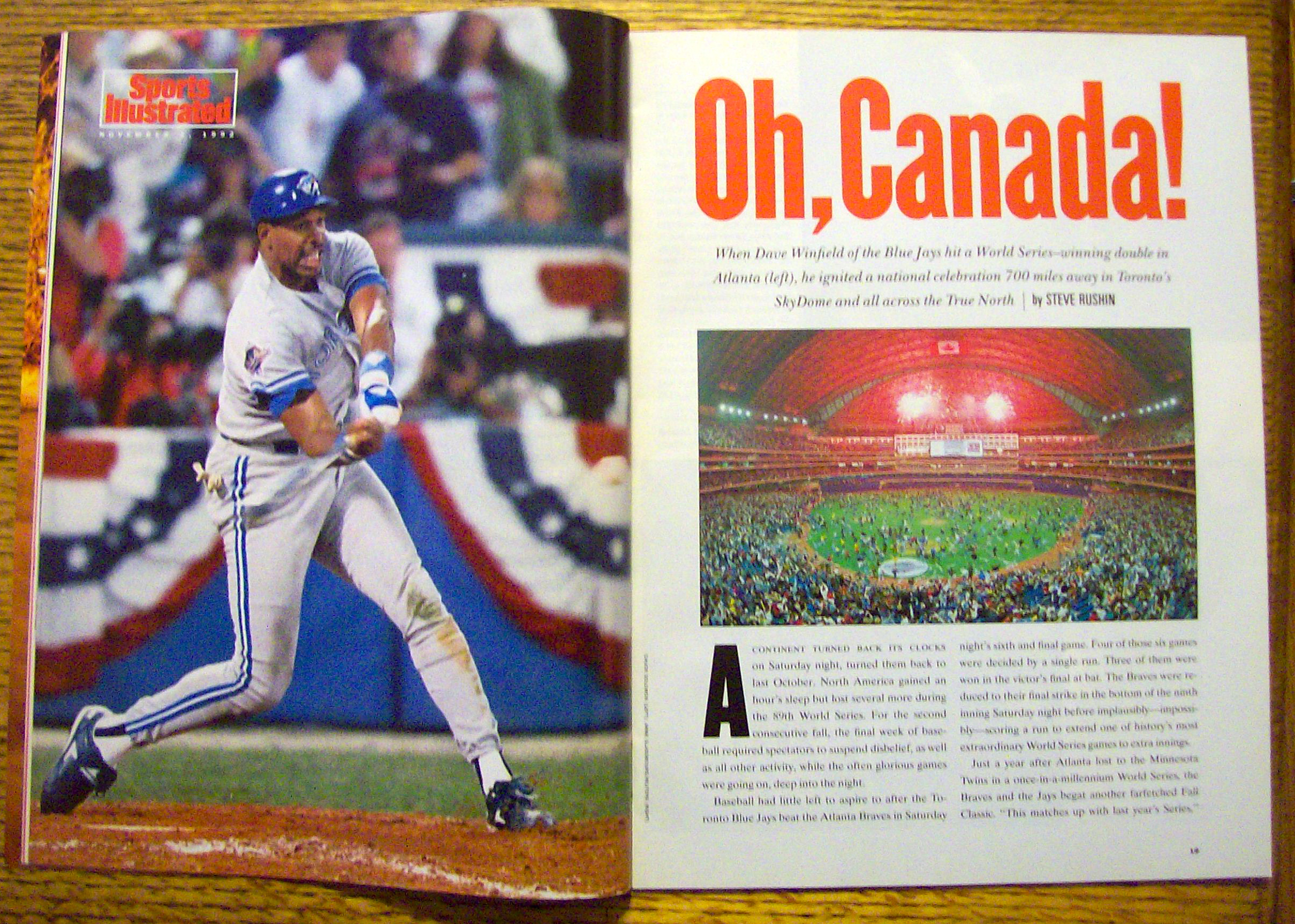 Sport Illustrated Magazine November 2, 1992 Canada Team