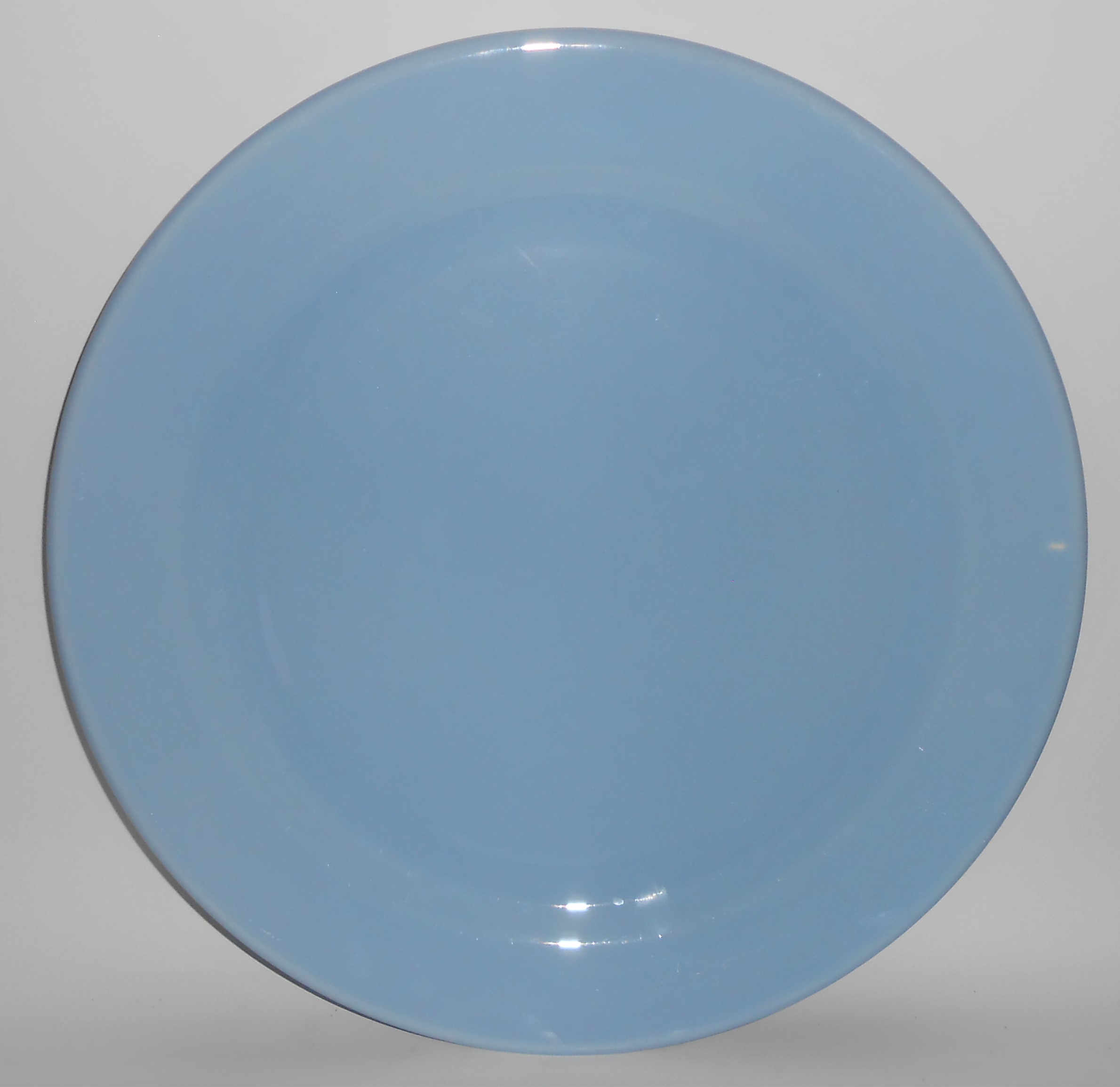 T S & T Lu-Ray Pastels Pottery Blue Chop Plate