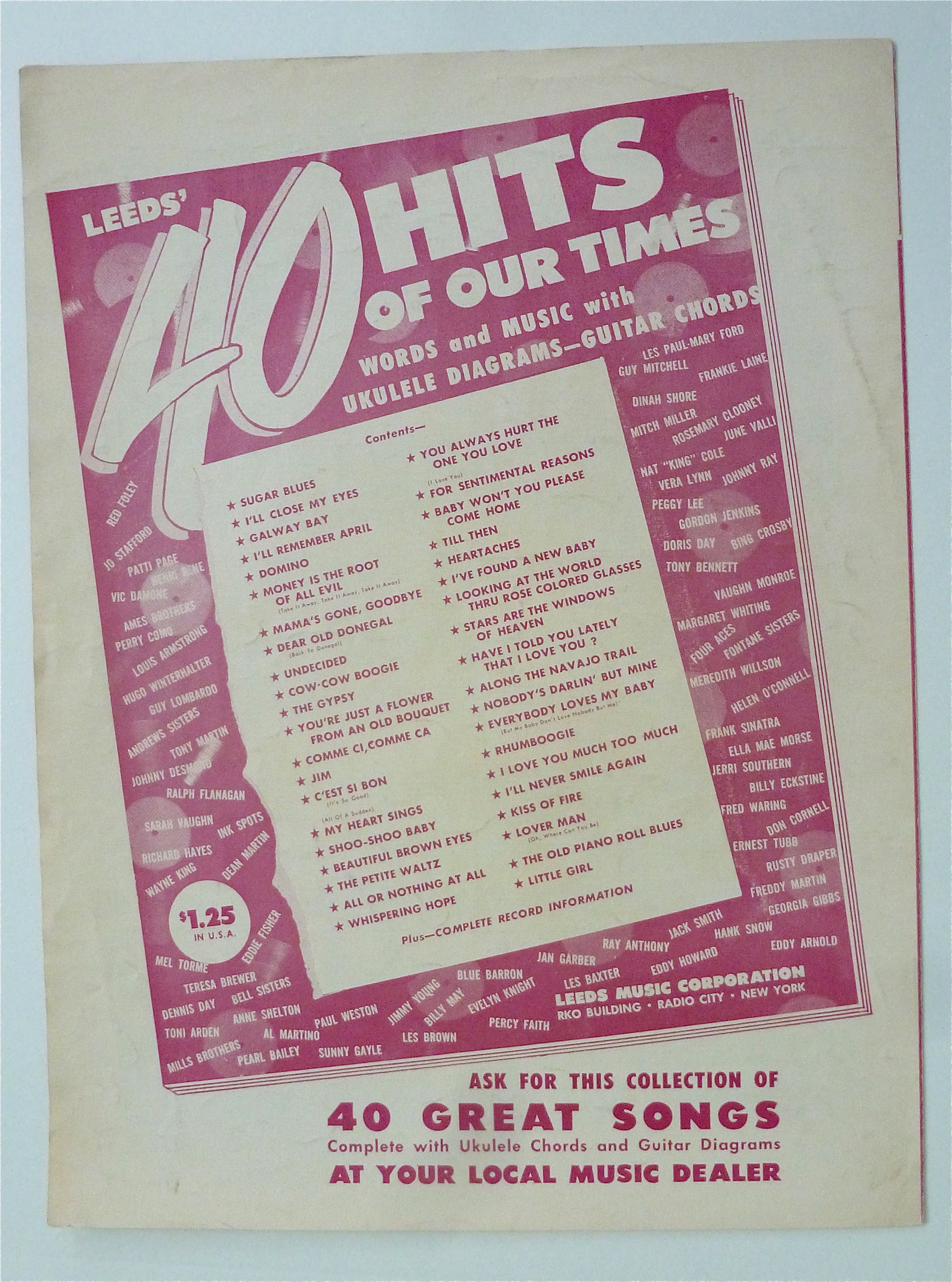 Sheet Music For 1953 I'm Walking Behind You
