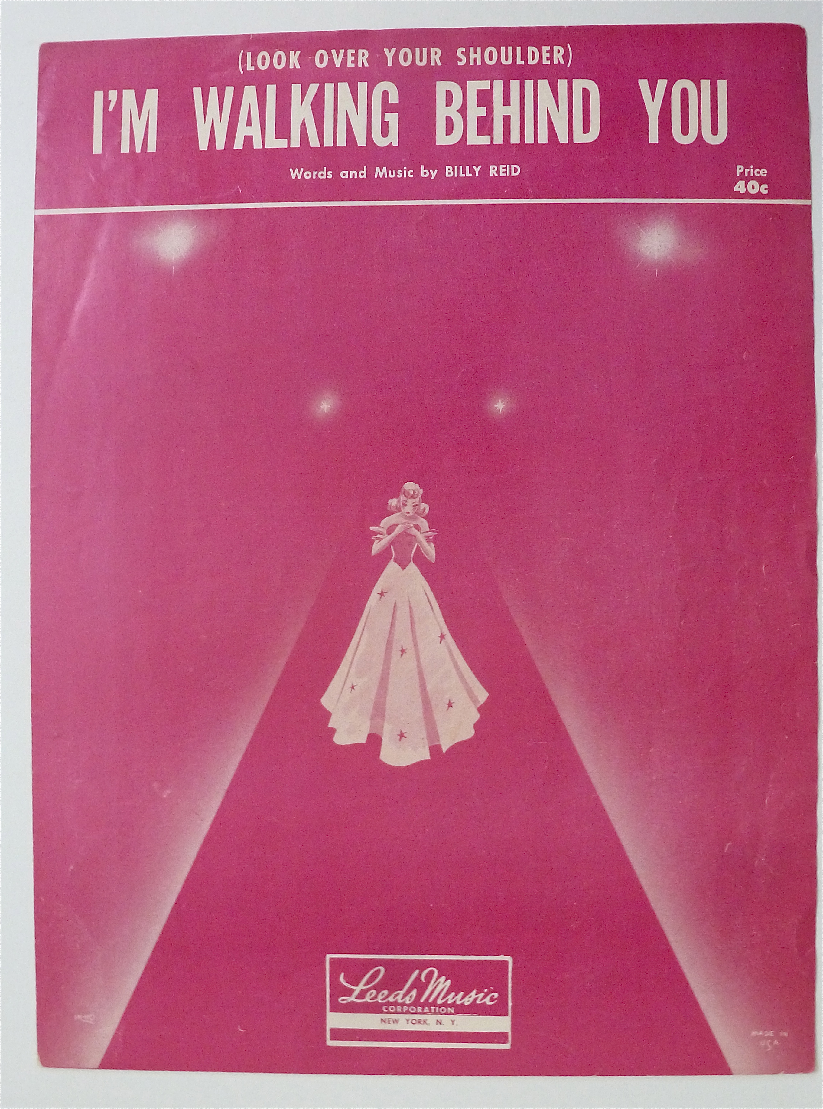 Sheet Music For 1953 I'm Walking Behind You
