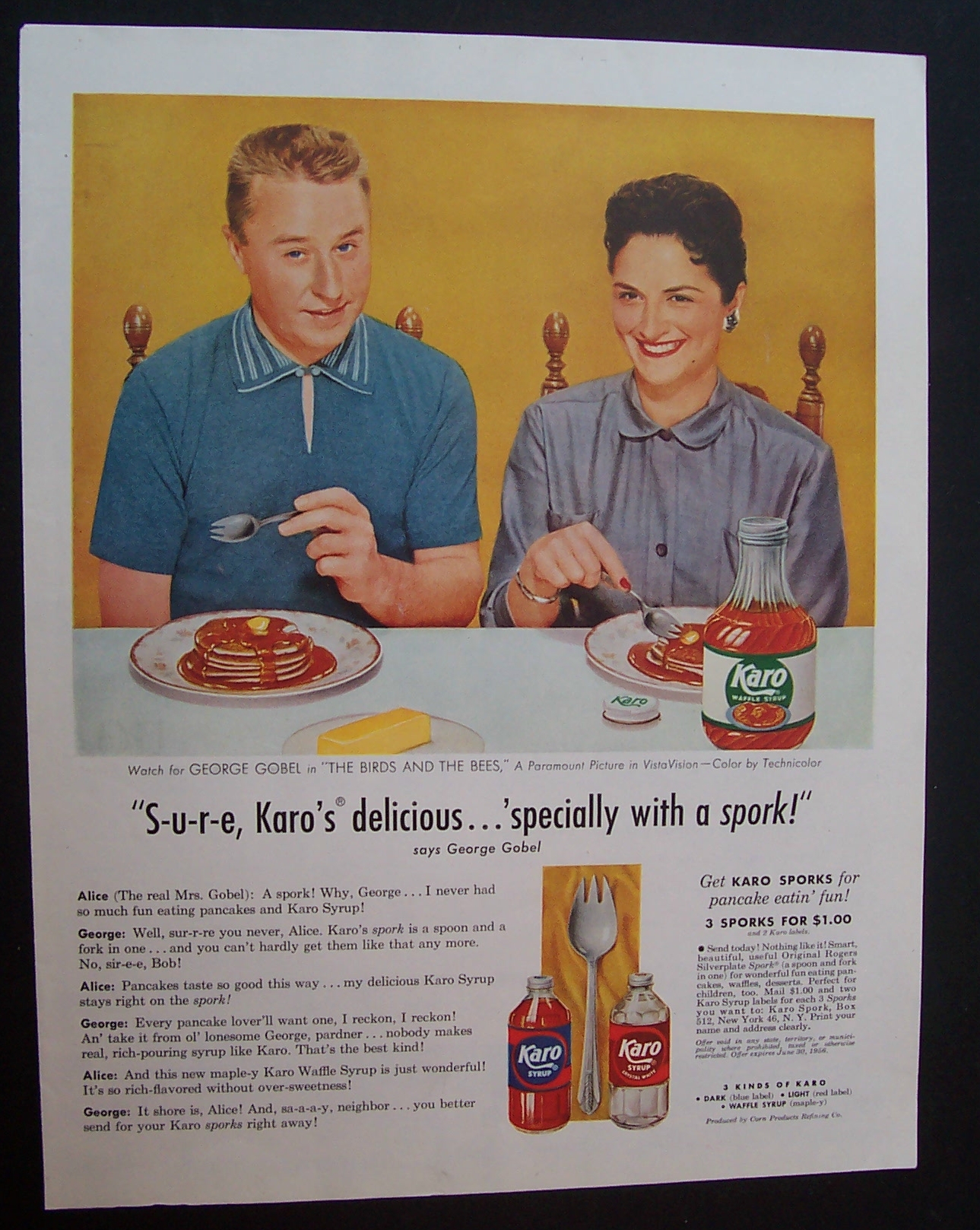 1956 Karo Syrup with George & Alice Goebel
