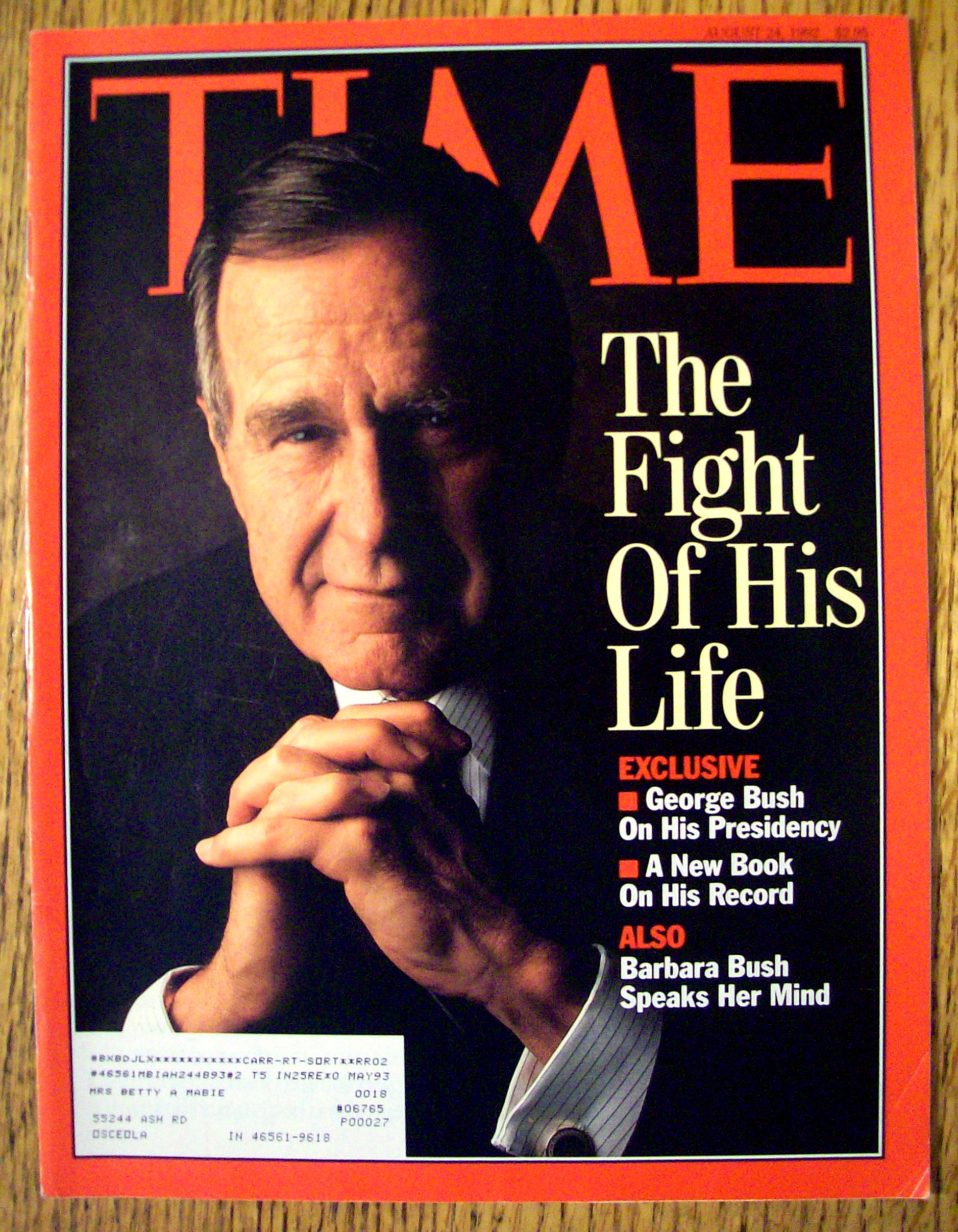 Time Magazine-August 24, 1992-George Bush