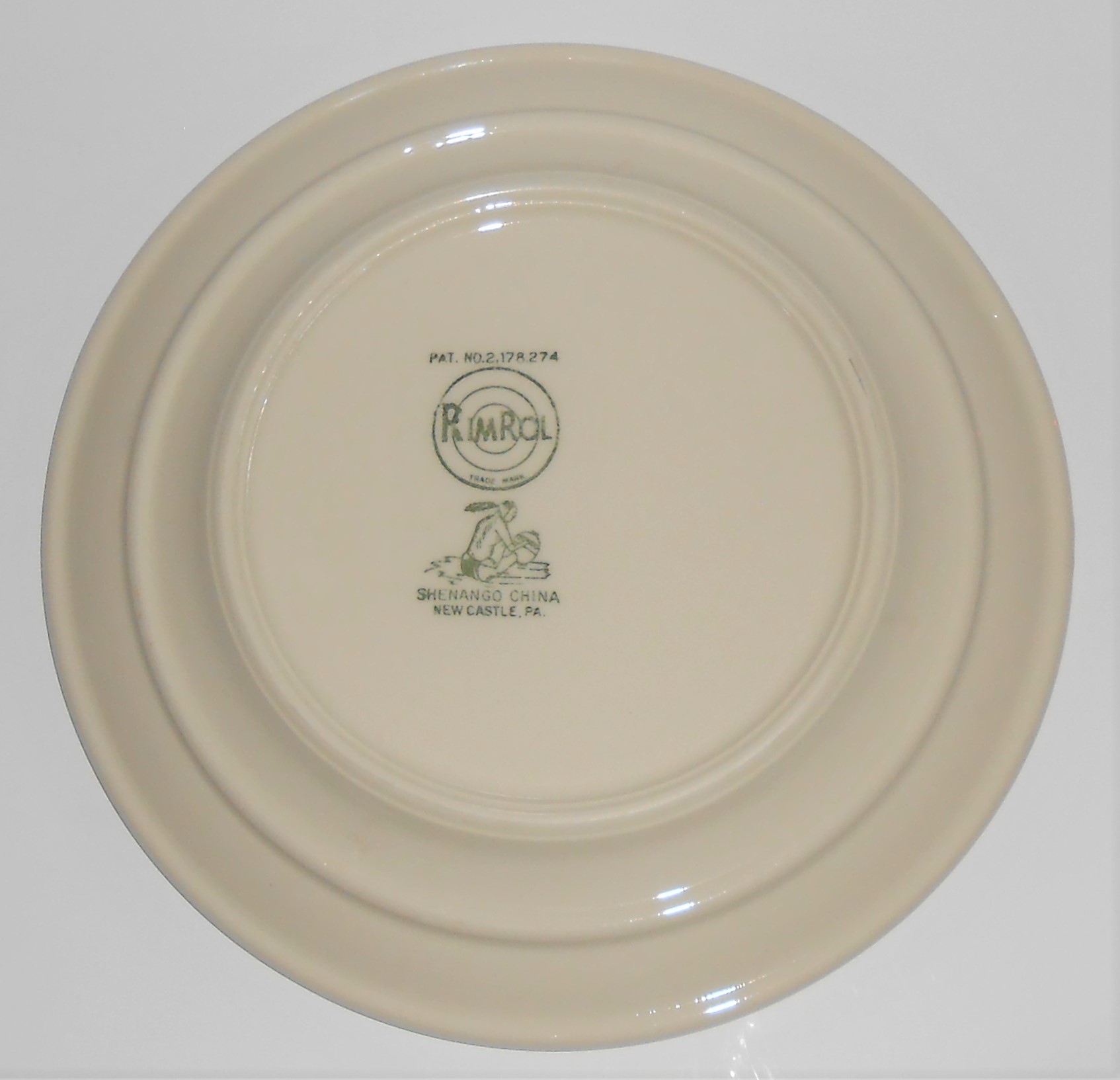Shenango China Restaurant Ware Brown Scroll Salad Plate