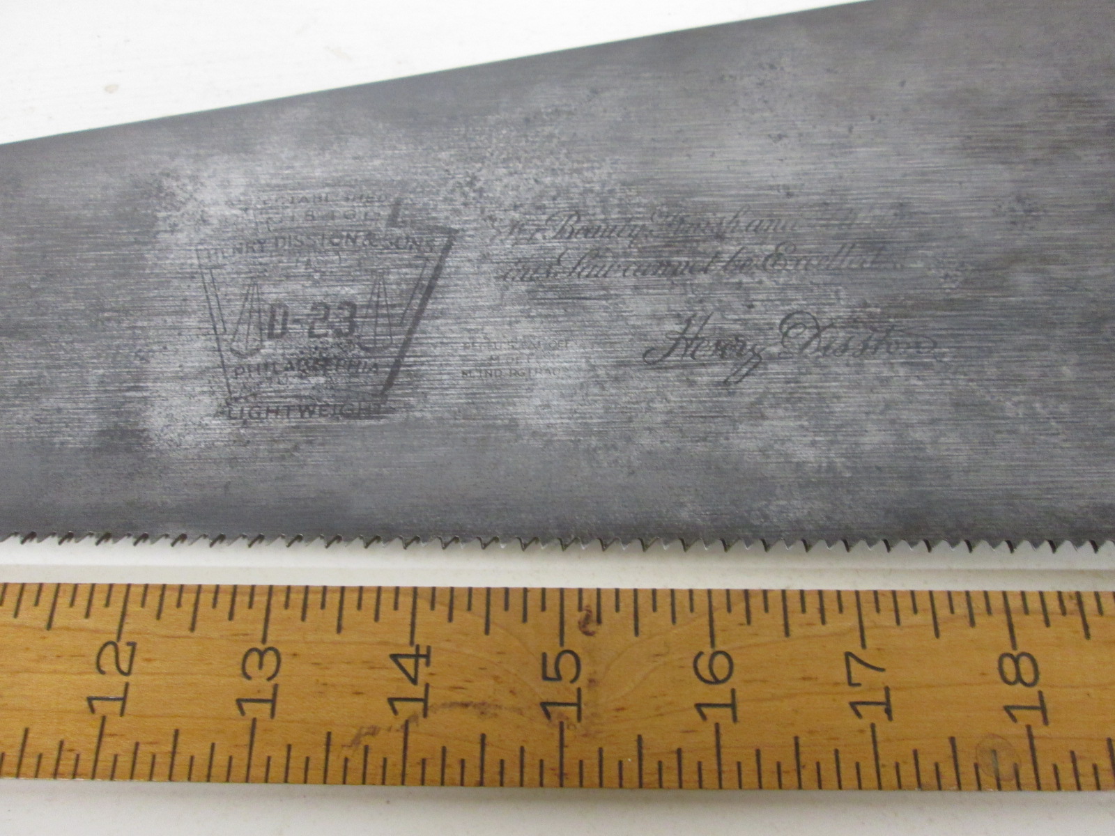 Disston D-23 Hand-Saw 8 TPI Finish Panel Saw 26 inch