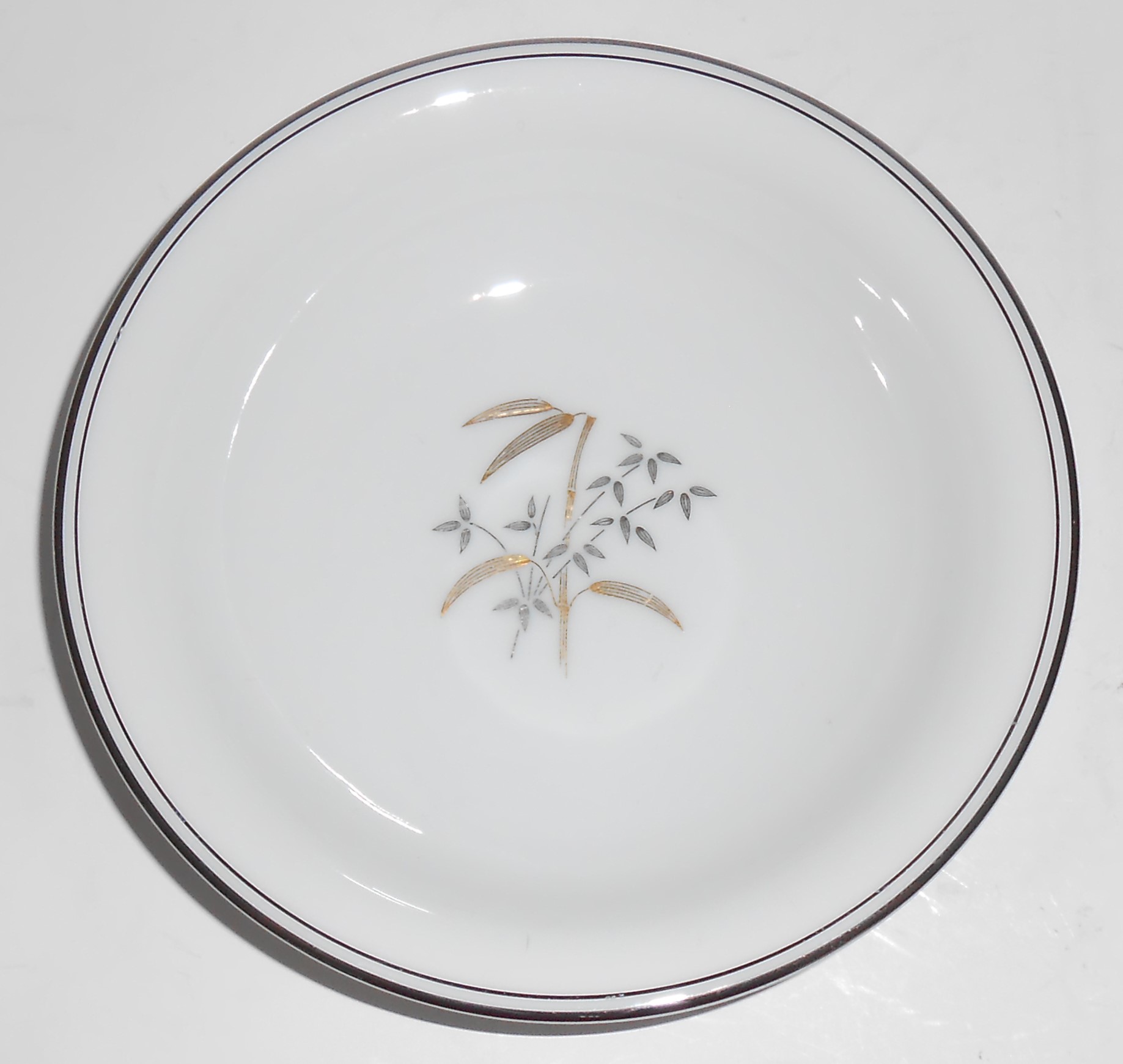 Noritake Porcelain China 5942 Bamburg w/Platinum Fruit
